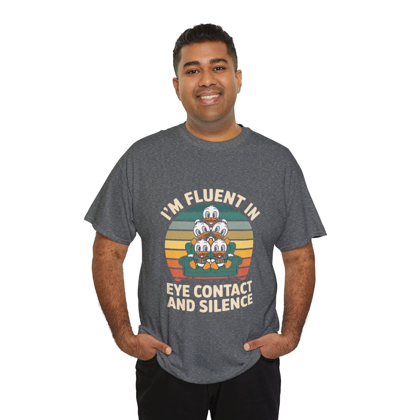 Unisex Heavy Cotton Tee -Fluent in Eye Contact