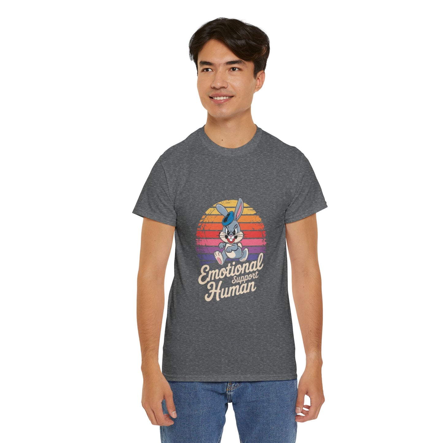 Unisex Heavy Cotton T-Shirt -Emotional Support Human Tee