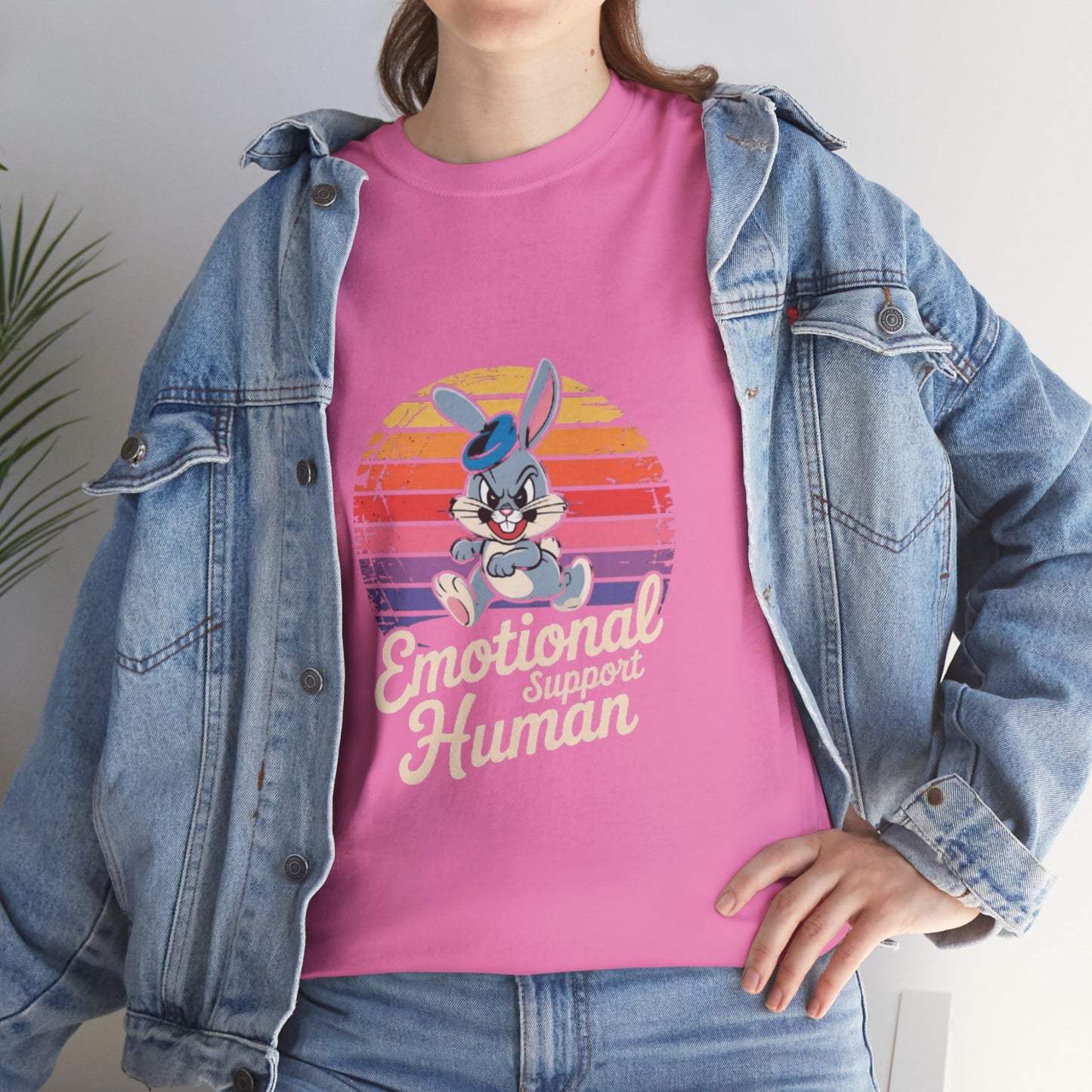 Unisex Heavy Cotton T-Shirt -Emotional Support Human Tee