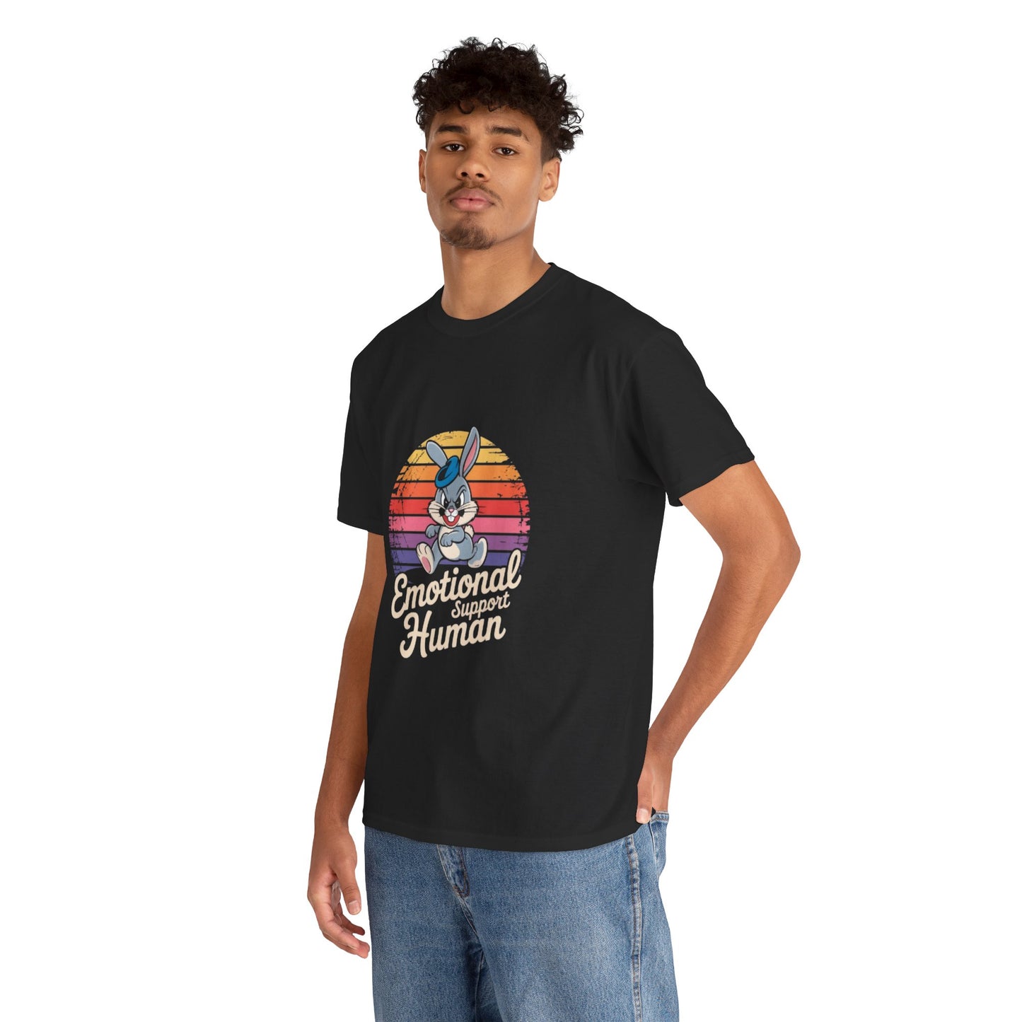 Unisex Heavy Cotton T-Shirt -Emotional Support Human Tee