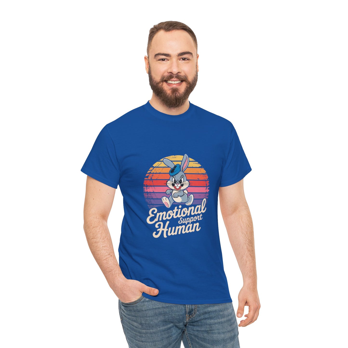 Unisex Heavy Cotton T-Shirt -Emotional Support Human Tee