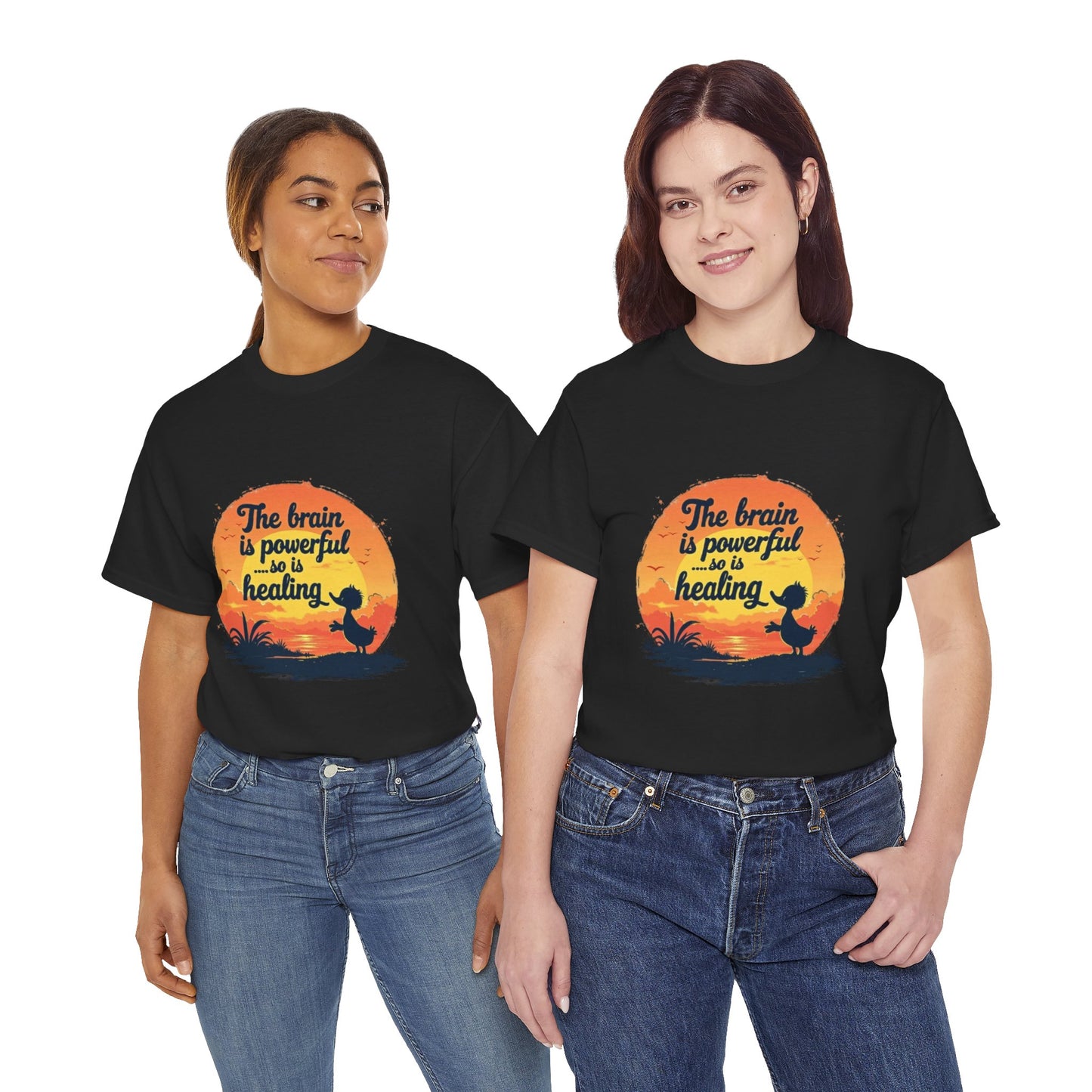 Unisex Heavy Cotton Tee - The Brain is Powerful' Inspirational T-Shirt