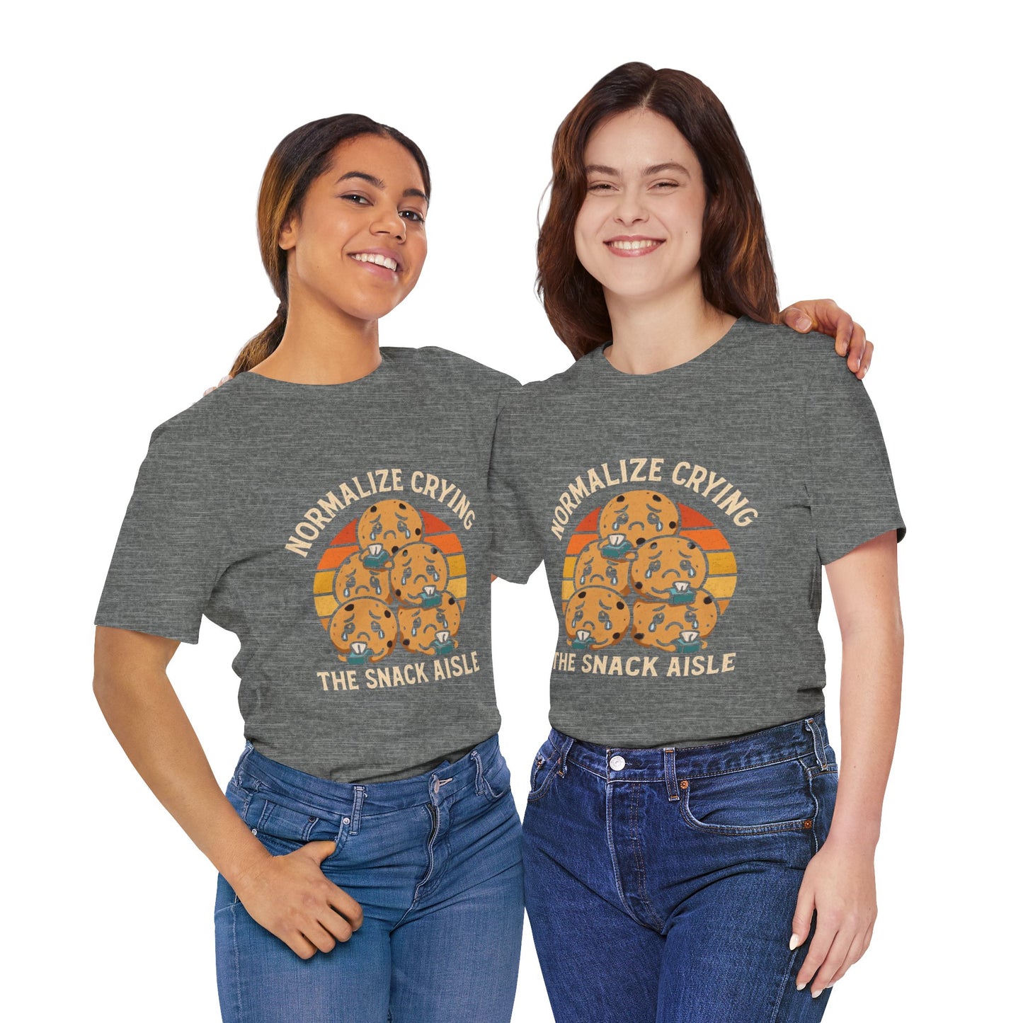 Normalize Crying Unisex Tee - Fun Snack Aisle Shirt, Counselor Humour