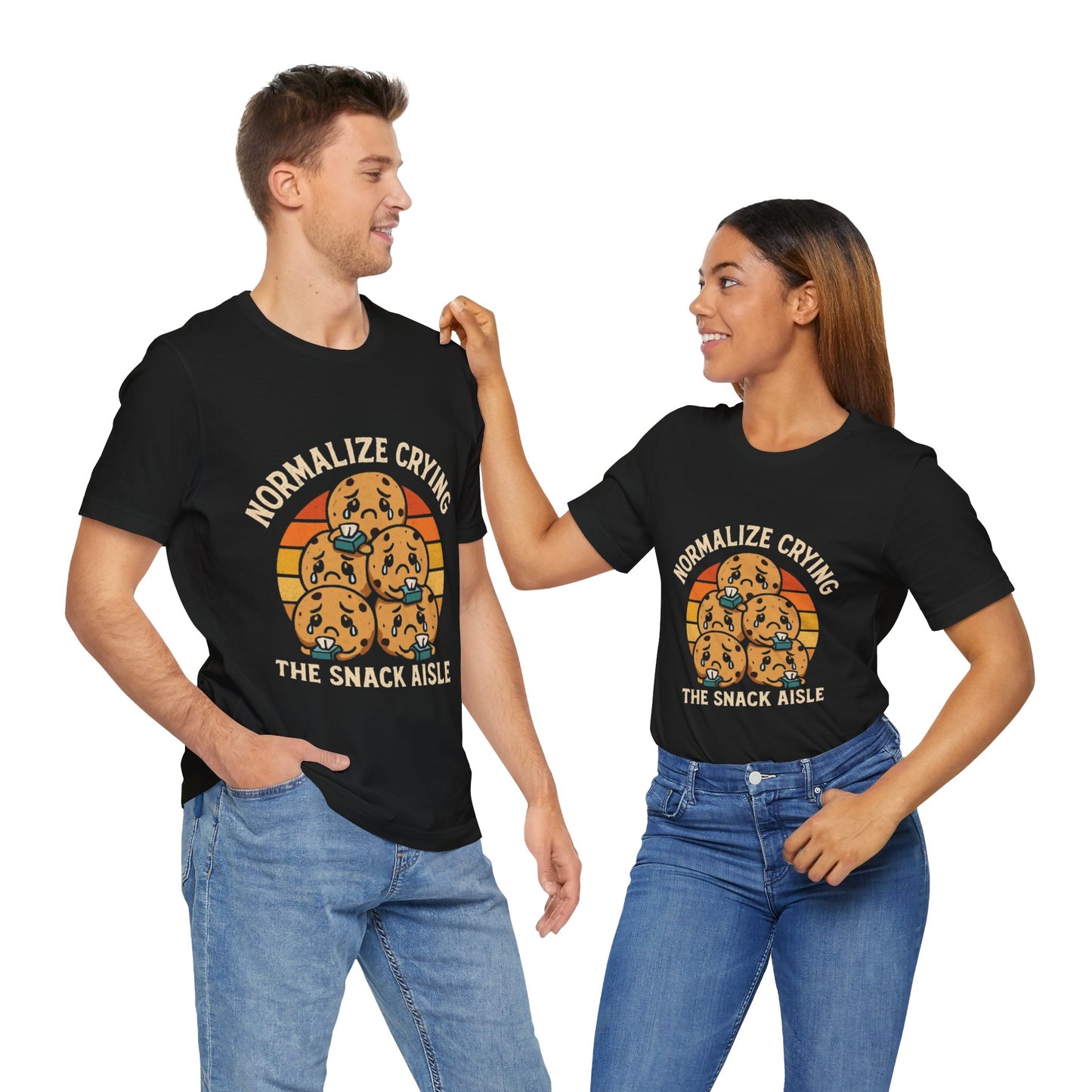 Normalize Crying Unisex Tee - Fun Snack Aisle Shirt, Counselor Humour