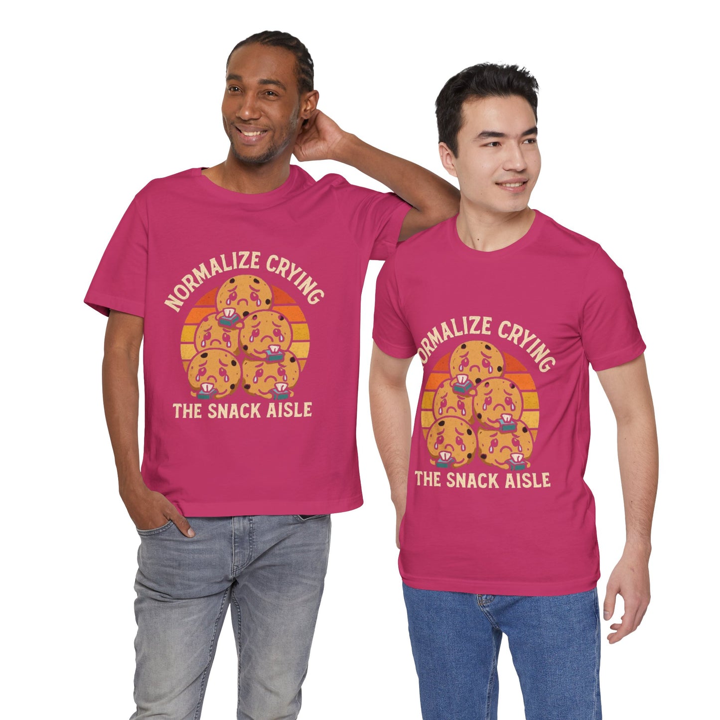 Normalize Crying Unisex Tee - Fun Snack Aisle Shirt, Counselor Humour