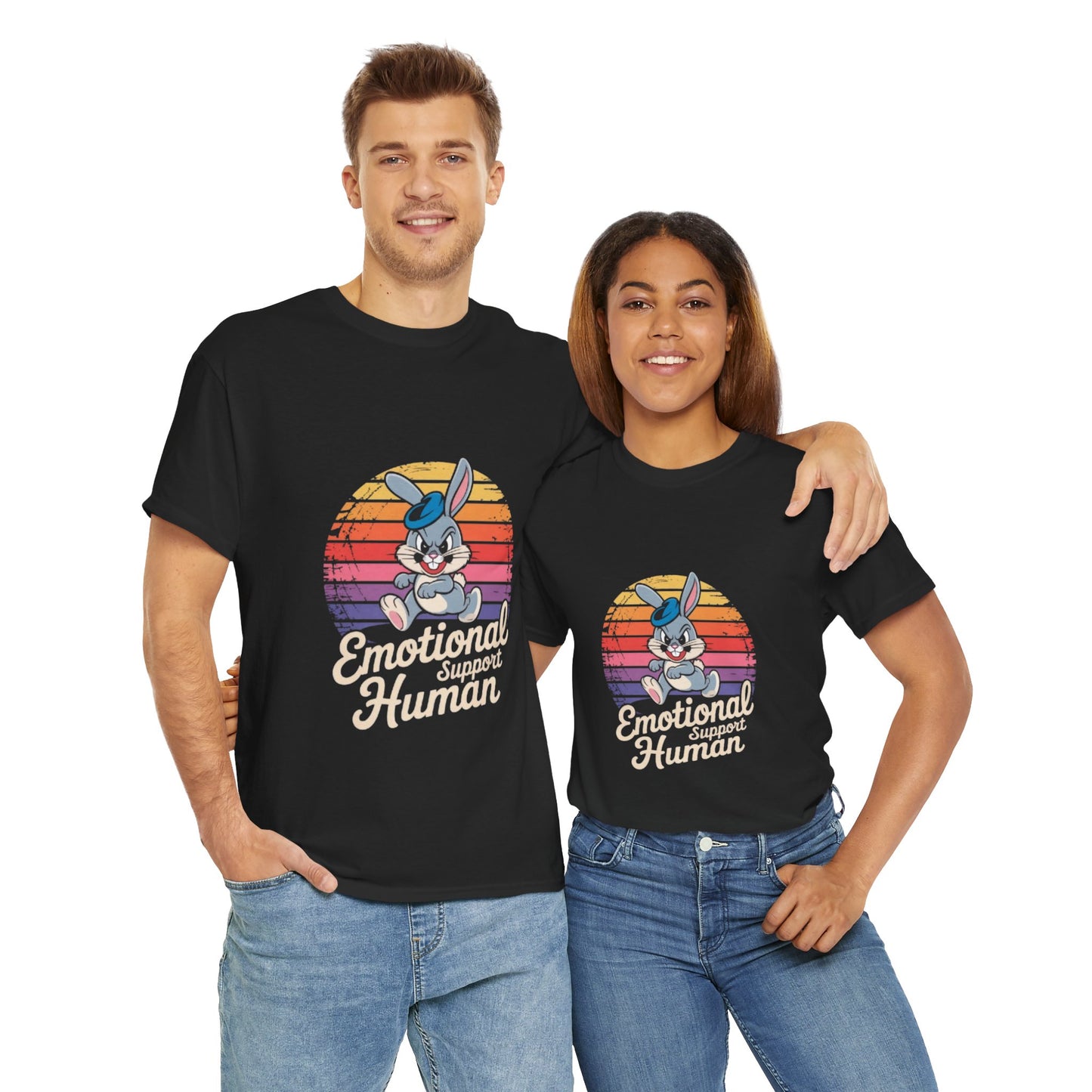 Unisex Heavy Cotton T-Shirt -Emotional Support Human Tee