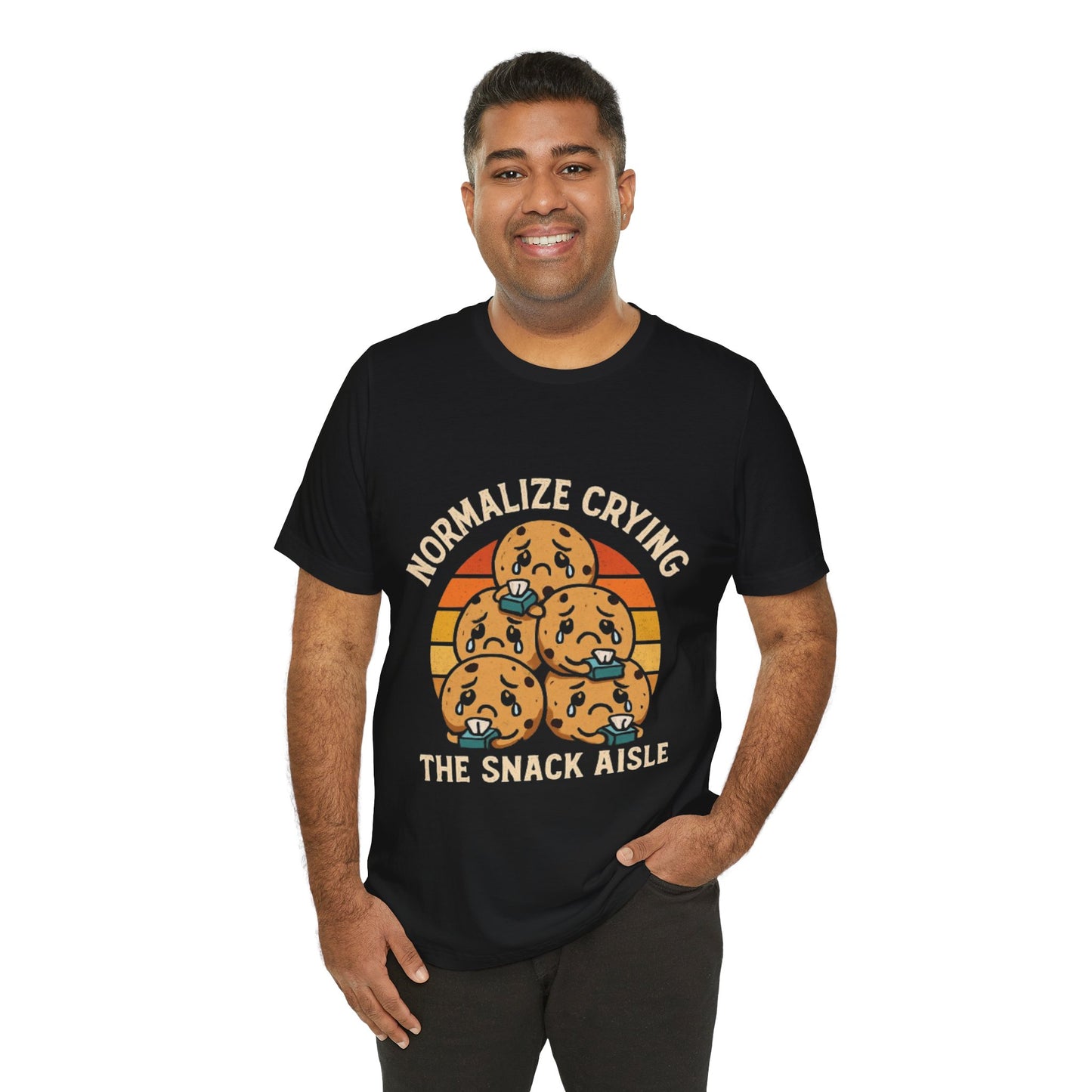 Normalize Crying Unisex Tee - Fun Snack Aisle Shirt, Counselor Humour