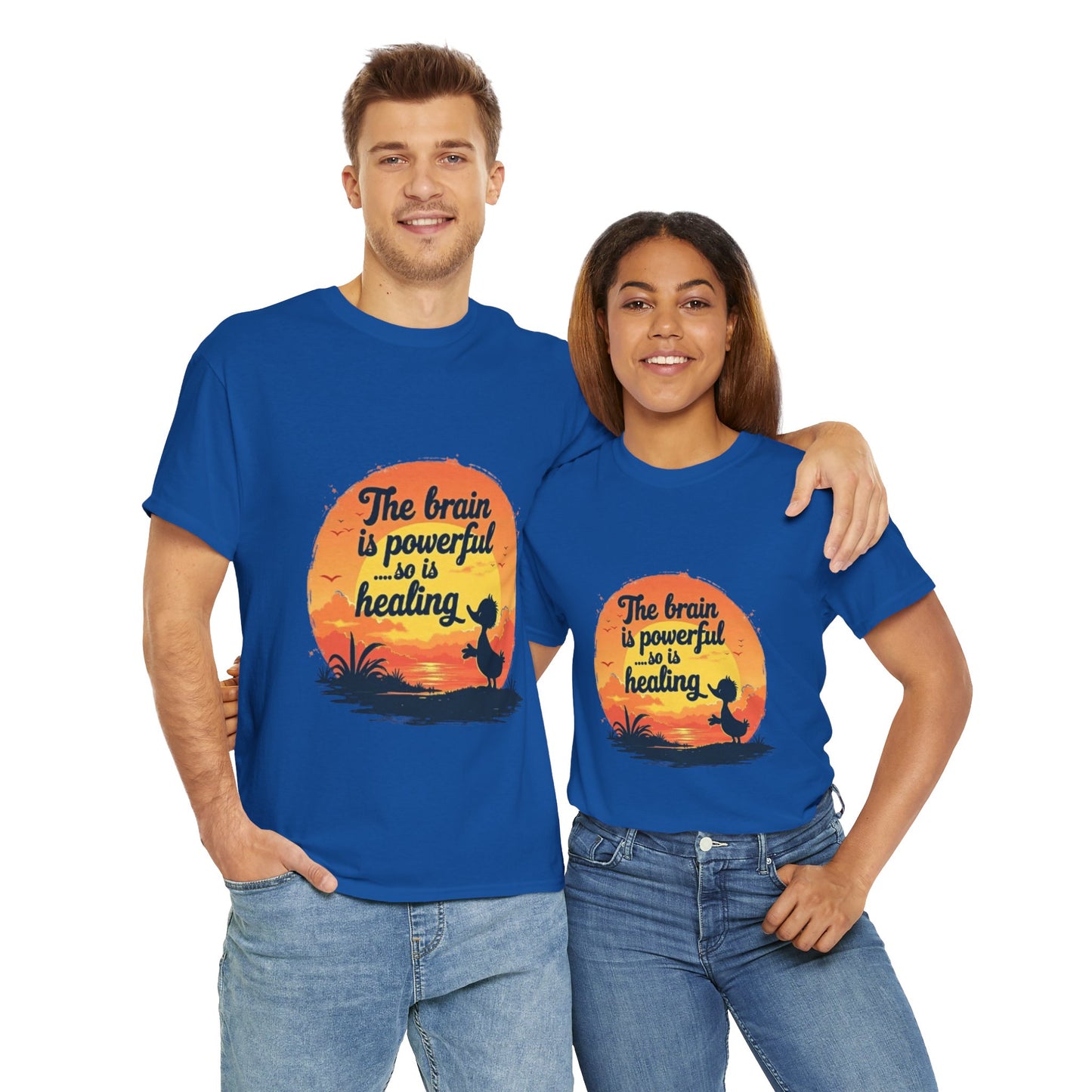 Unisex Heavy Cotton Tee - The Brain is Powerful' Inspirational T-Shirt