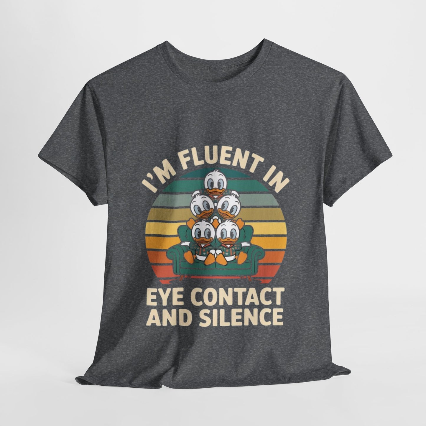Unisex Heavy Cotton Tee -Fluent in Eye Contact