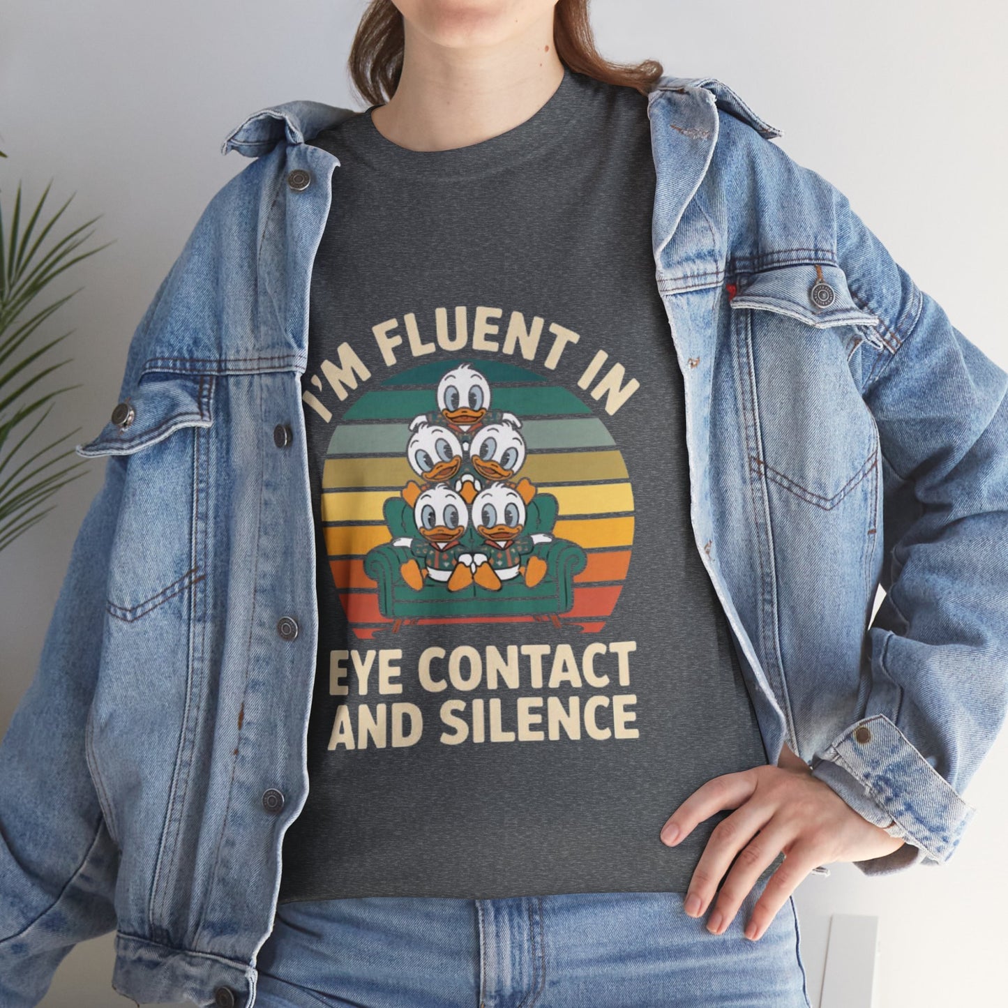 Unisex Heavy Cotton Tee -Fluent in Eye Contact