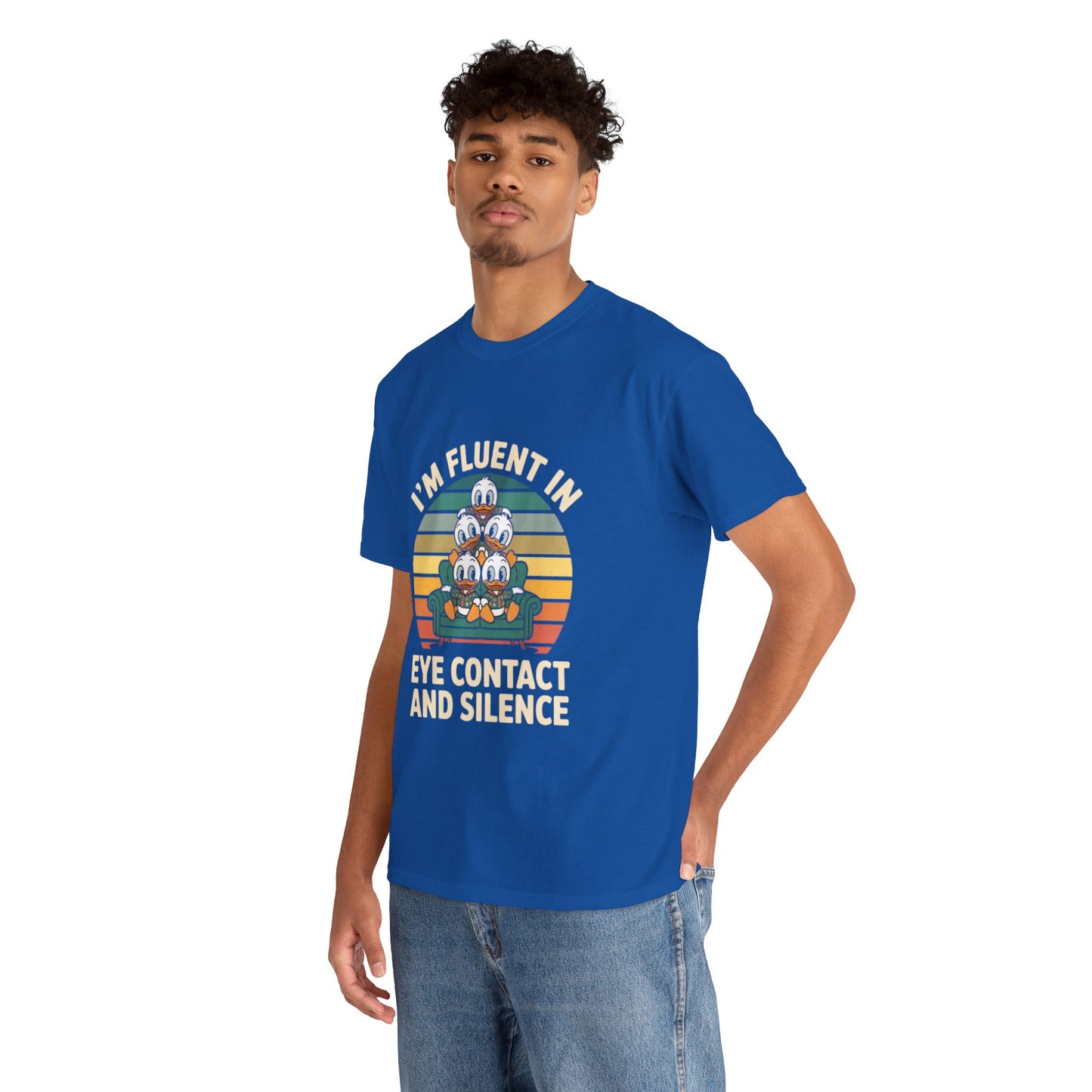 Unisex Heavy Cotton Tee -Fluent in Eye Contact