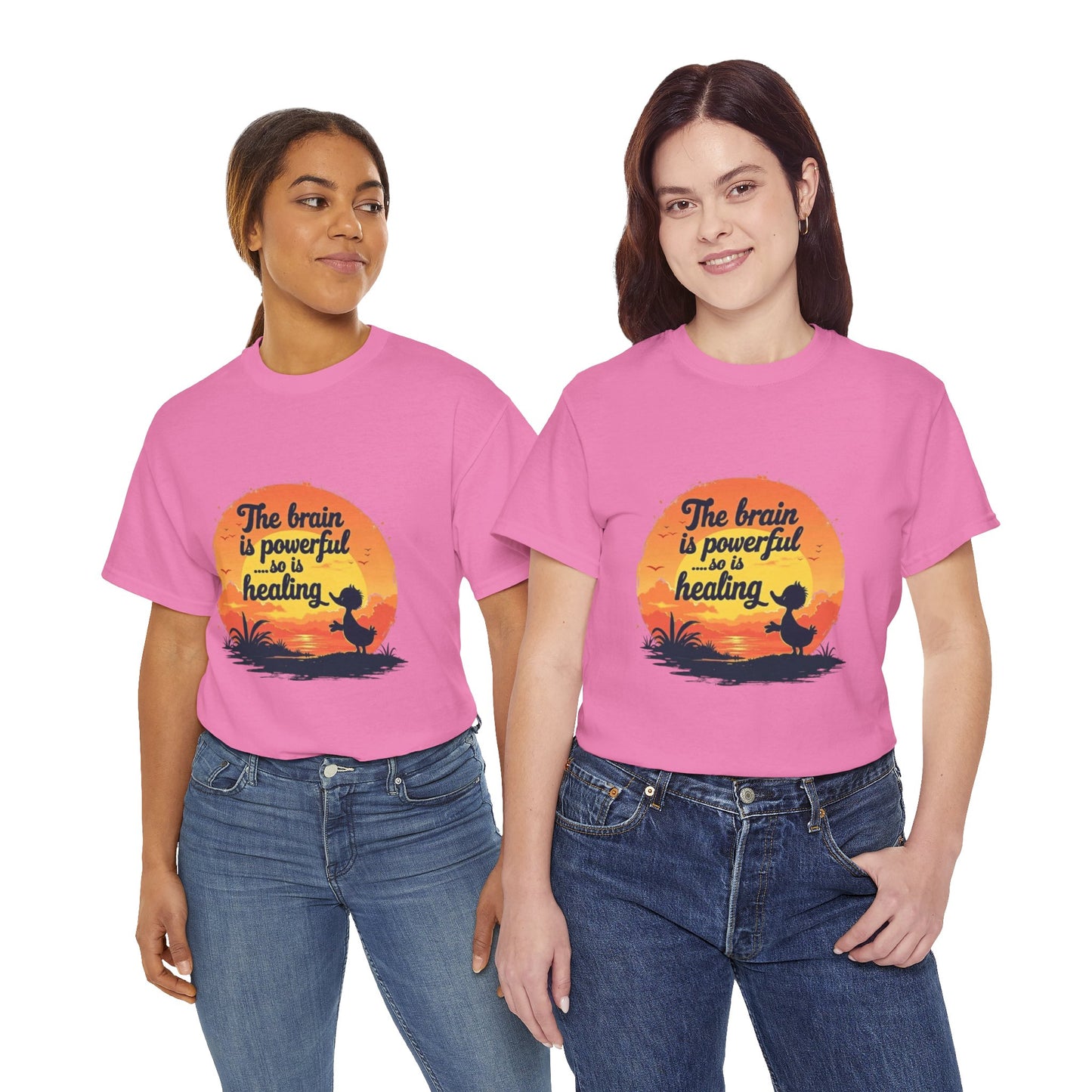 Unisex Heavy Cotton Tee - The Brain is Powerful' Inspirational T-Shirt