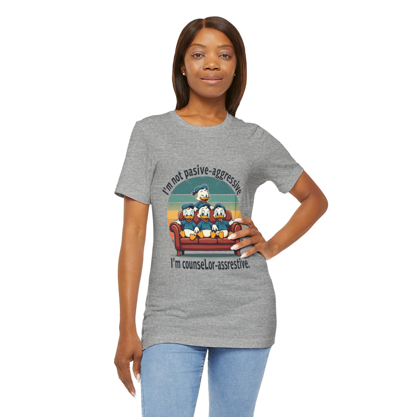 Unisex Jersey Short Sleeve T-Shirt -Funny Counsel-Assertive Tee
