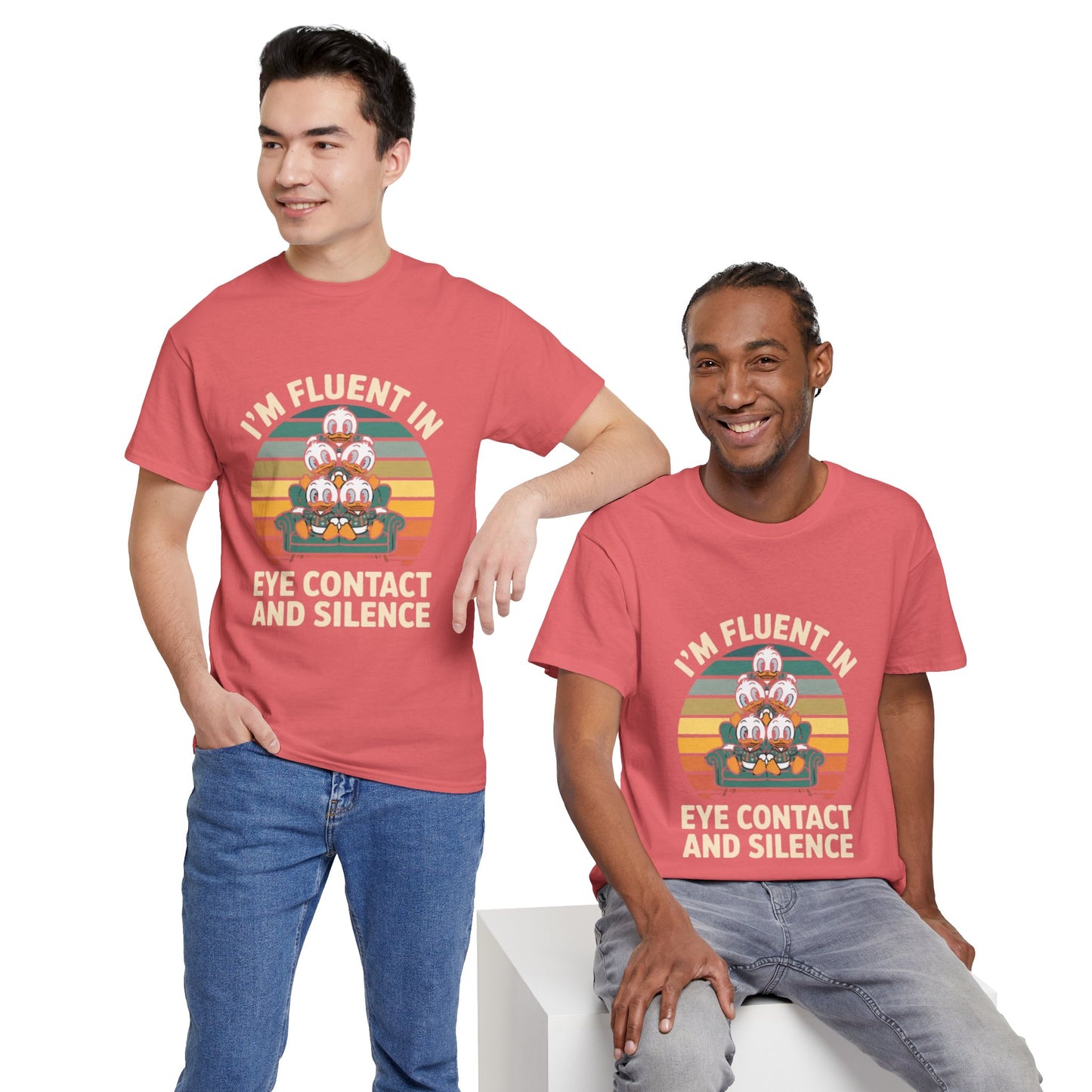 Unisex Heavy Cotton Tee -Fluent in Eye Contact