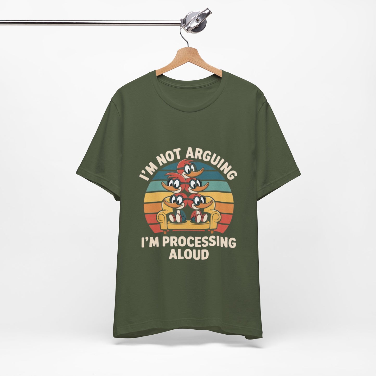 Unisex Jersey Tee - I'm Not Arguing, I'm Processing Aloud