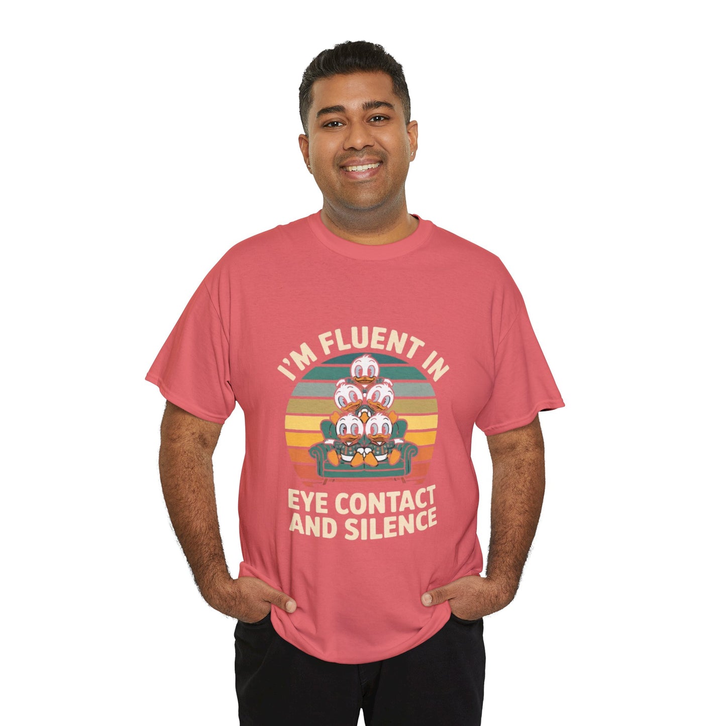 Unisex Heavy Cotton Tee -Fluent in Eye Contact
