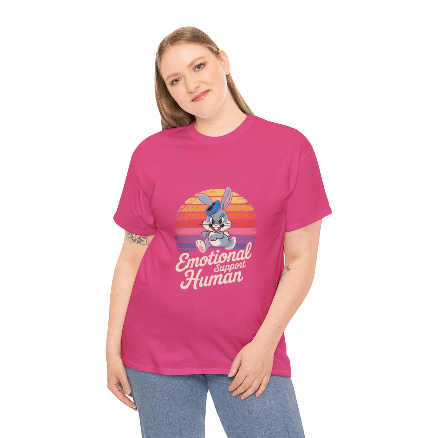 Unisex Heavy Cotton T-Shirt -Emotional Support Human Tee