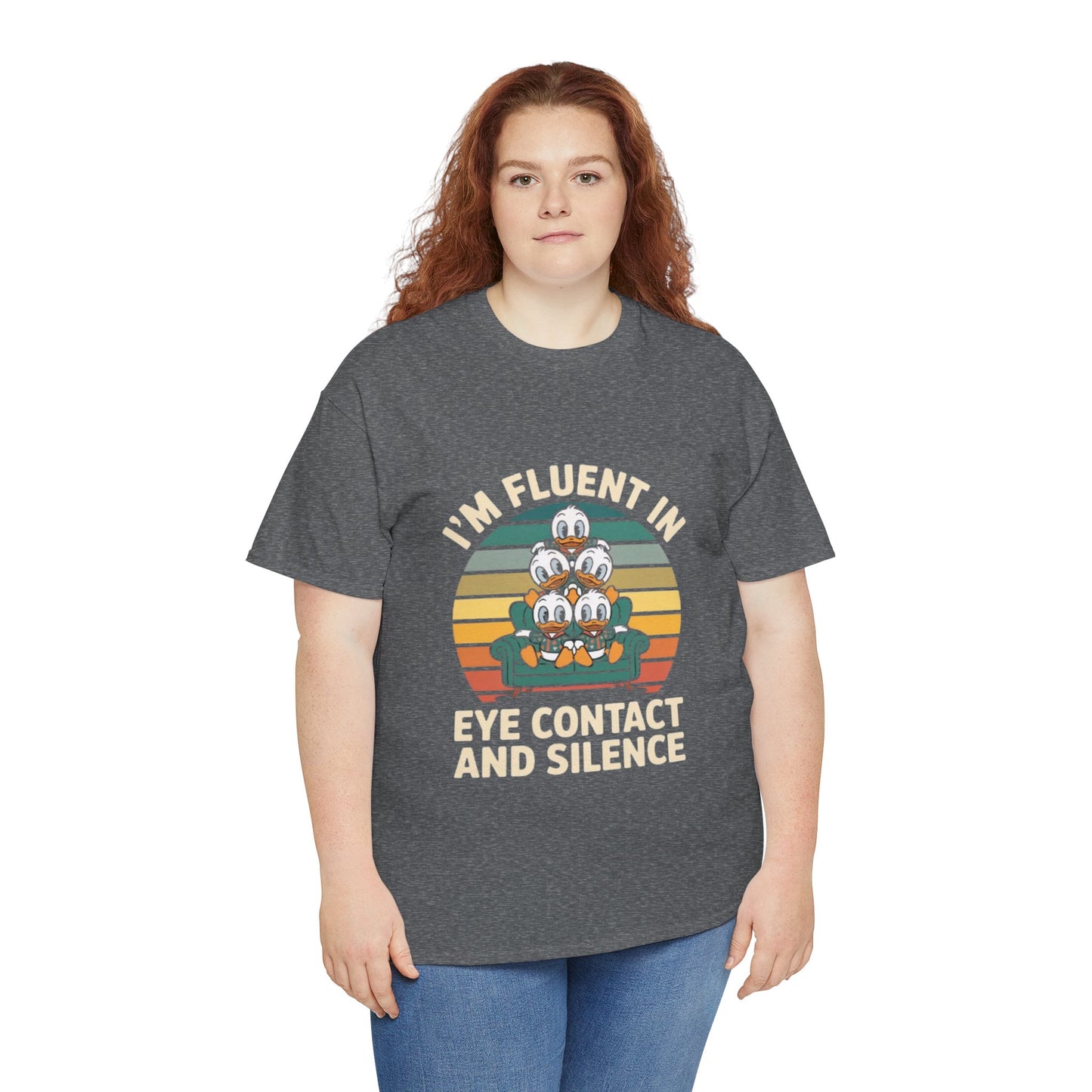 Unisex Heavy Cotton Tee -Fluent in Eye Contact