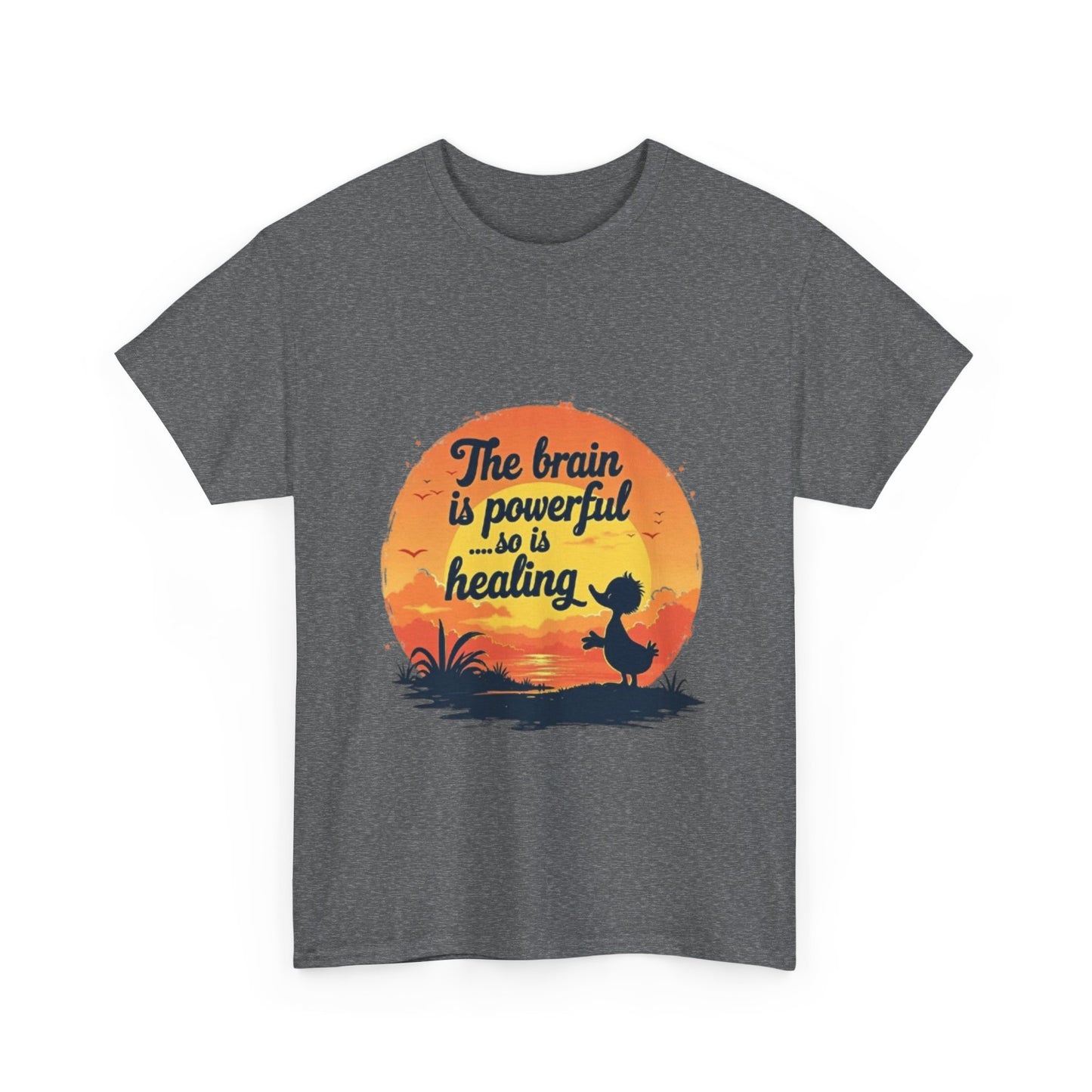 Unisex Heavy Cotton Tee - The Brain is Powerful' Inspirational T-Shirt