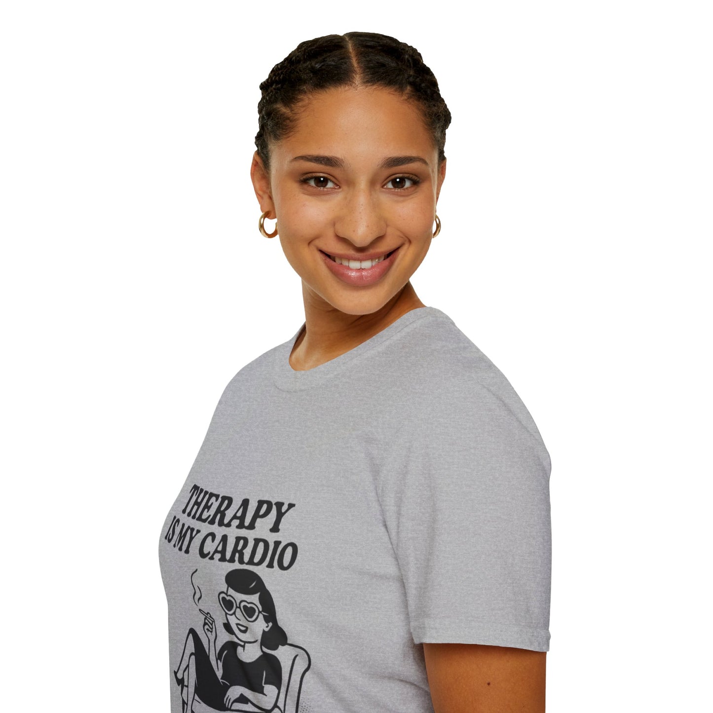 Therapy is My Cardio T-Shirt - Funny Unisex Gift for Casual Wear