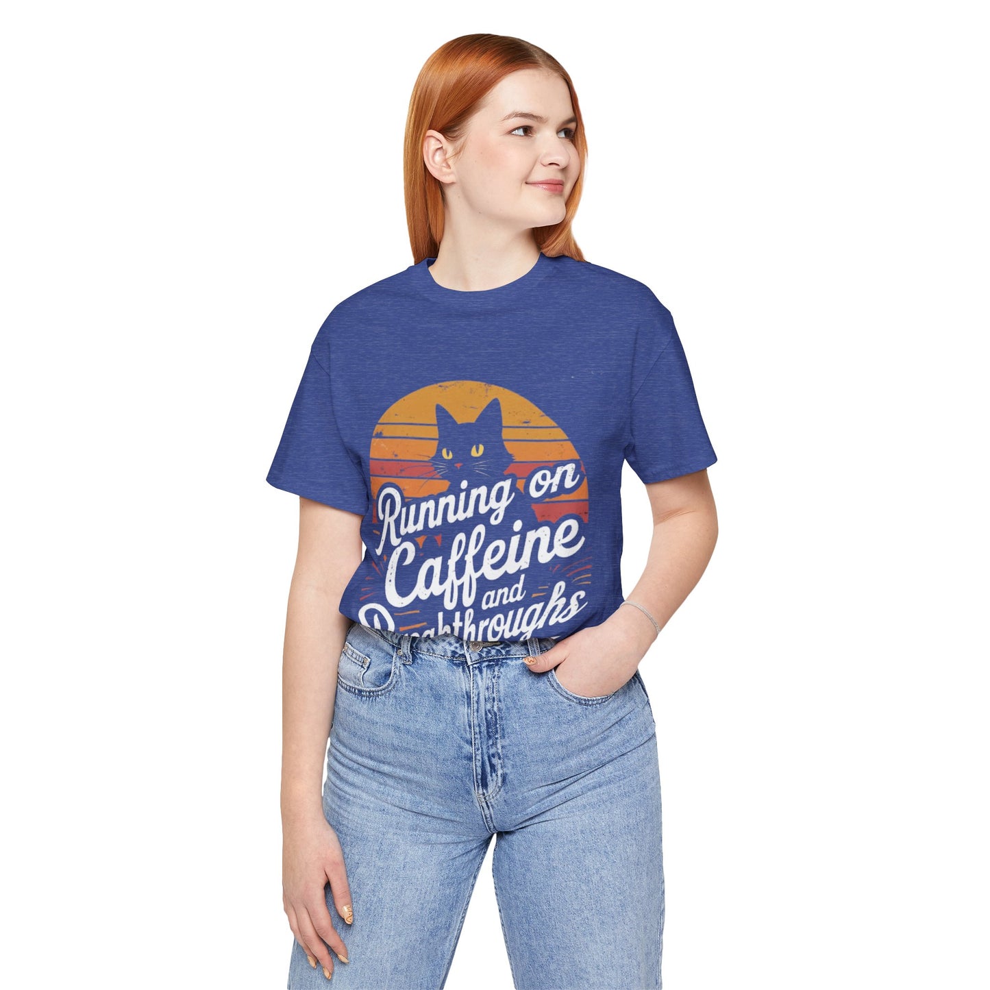 Unisex Tee -Running on Caffeine and Breakthroughs