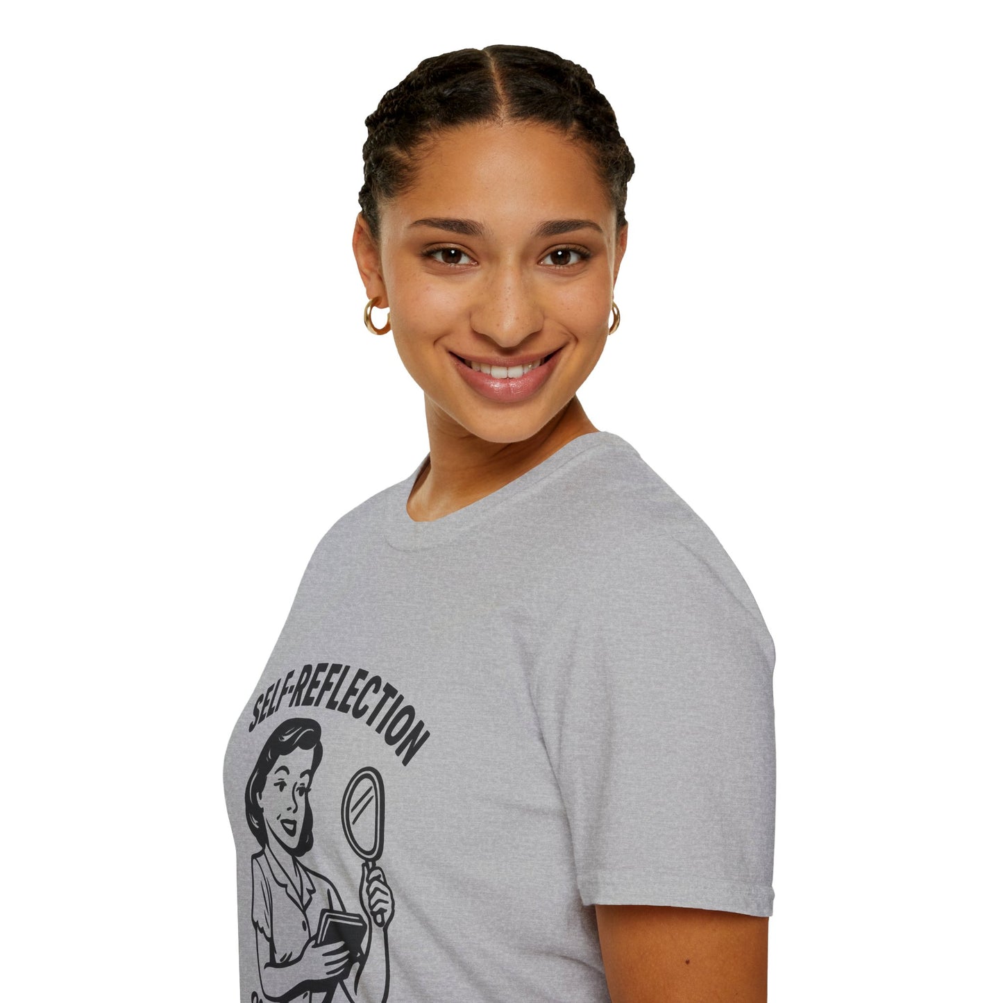 Self-Reflection Motivational Unisex T-Shirt, Self-Care Gift