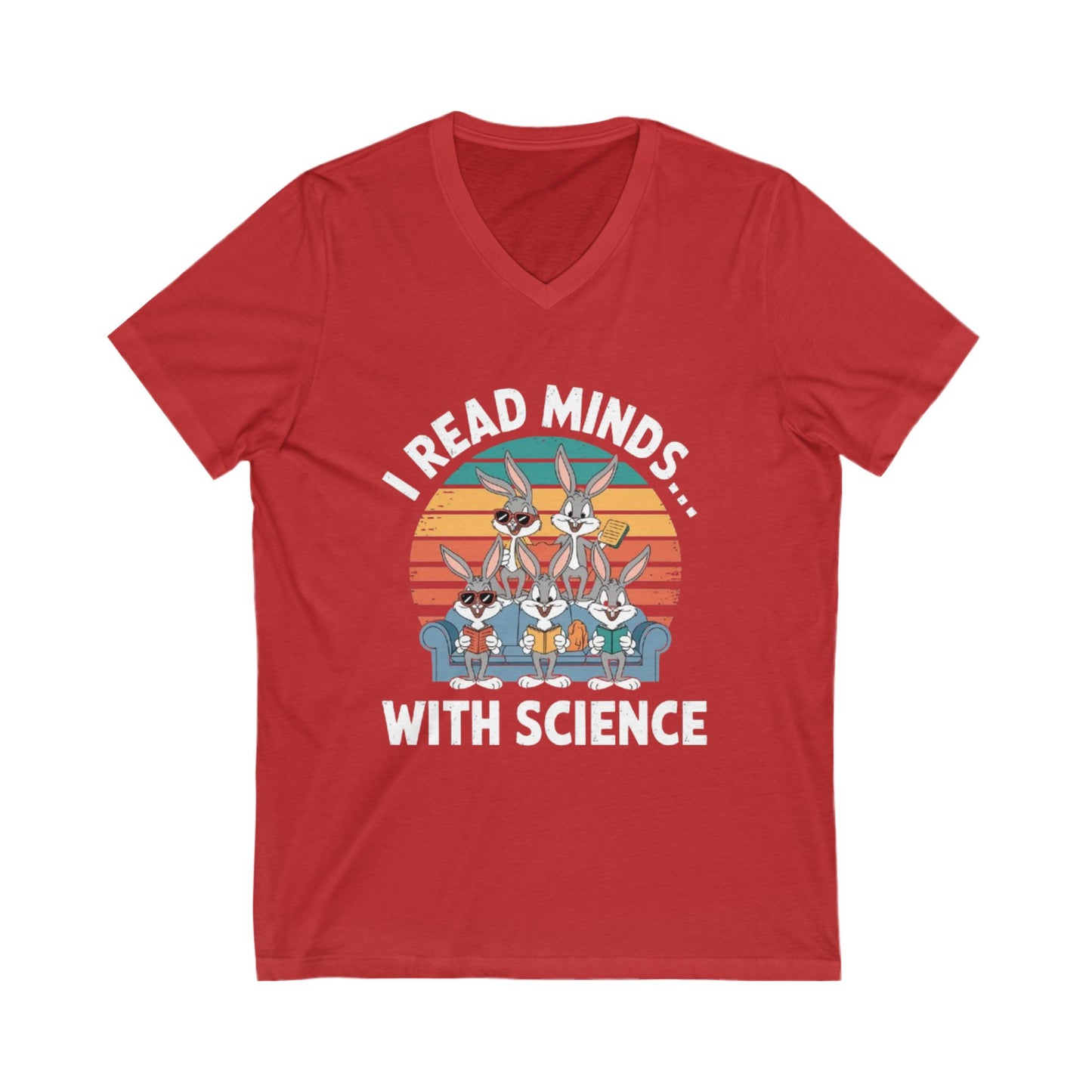 Funny Science V-Neck Tee - I Read Minds... with Science