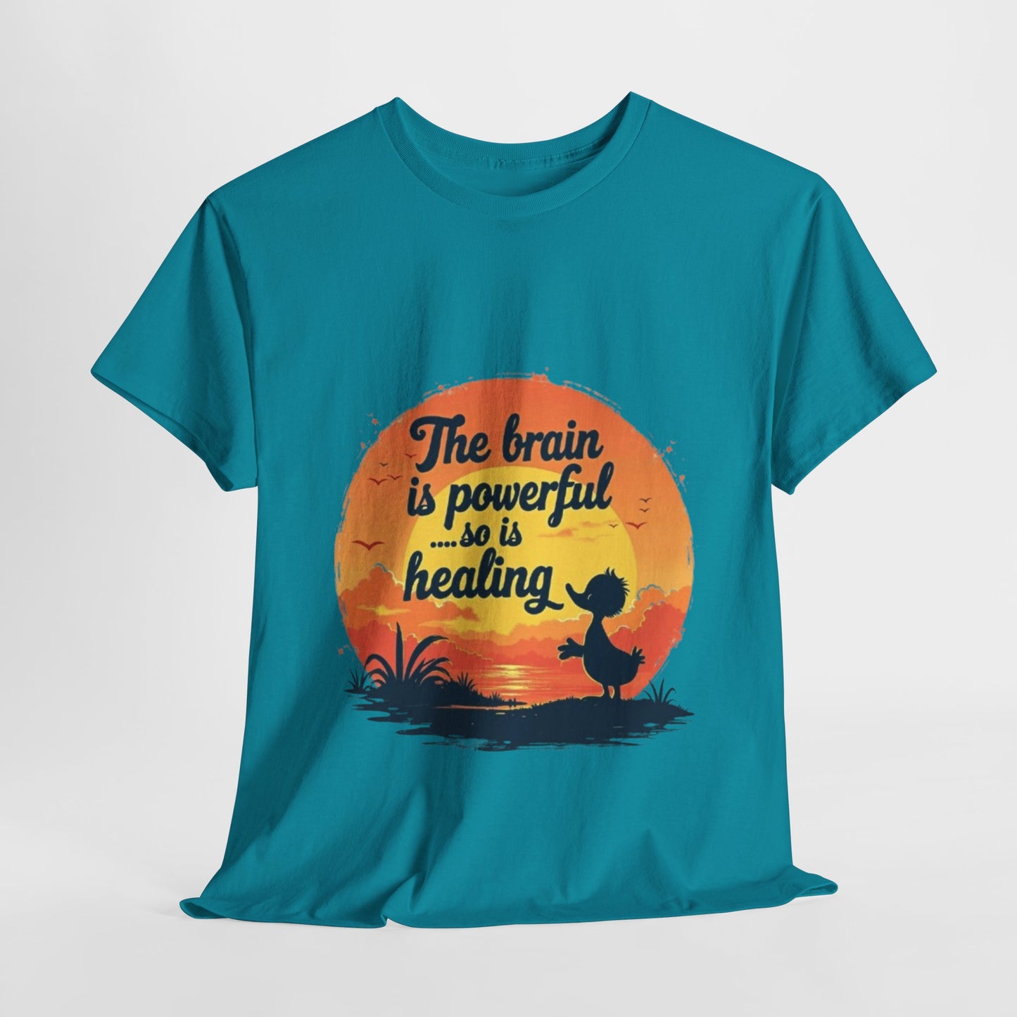 Unisex Heavy Cotton Tee - The Brain is Powerful' Inspirational T-Shirt