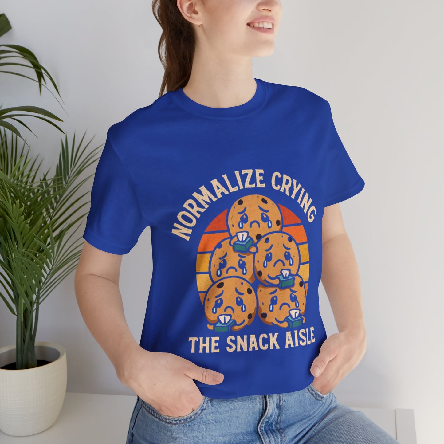 Normalize Crying Unisex Tee - Fun Snack Aisle Shirt, Counselor Humour