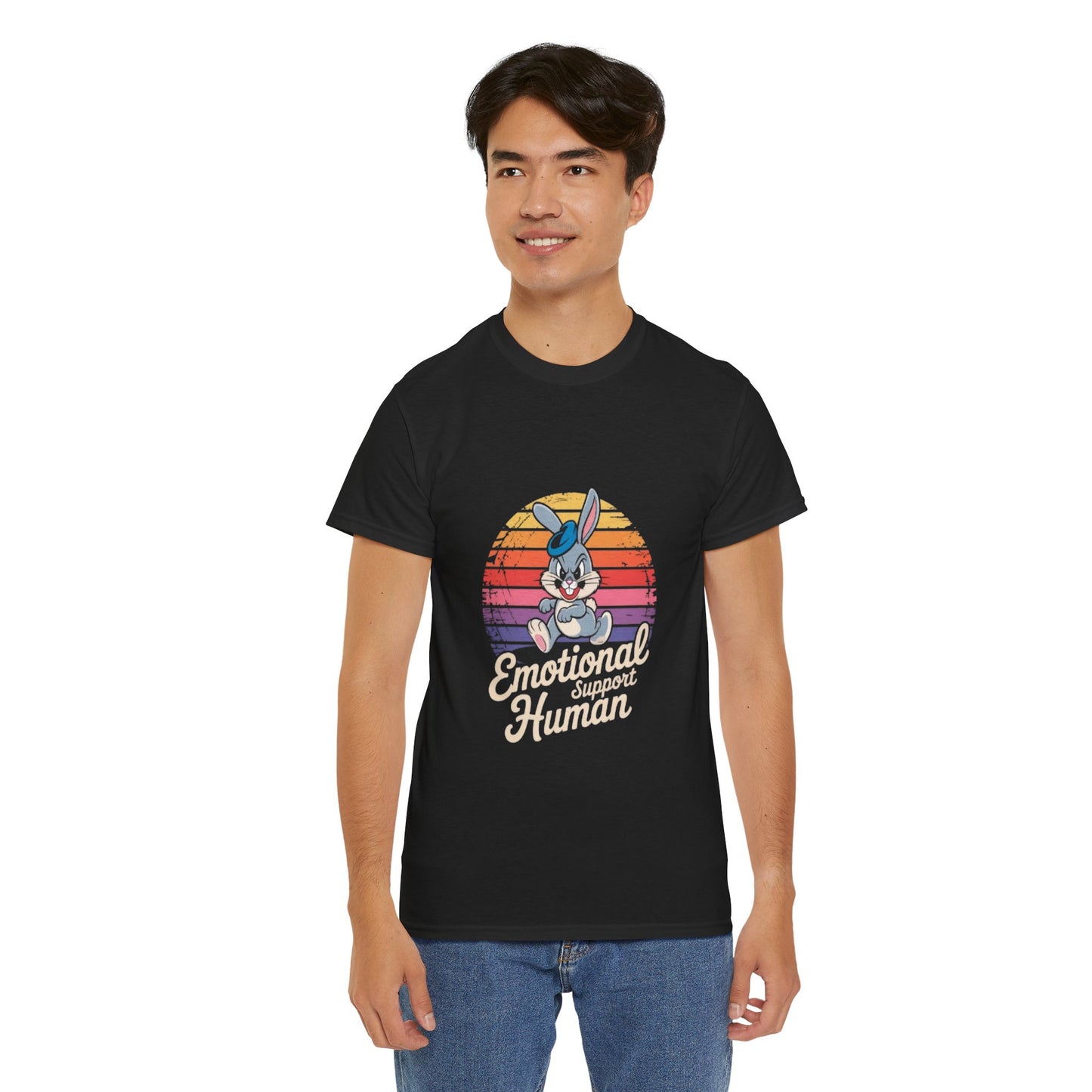 Unisex Heavy Cotton T-Shirt -Emotional Support Human Tee