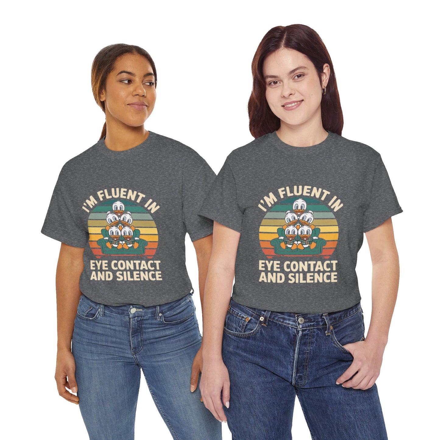 Unisex Heavy Cotton Tee -Fluent in Eye Contact