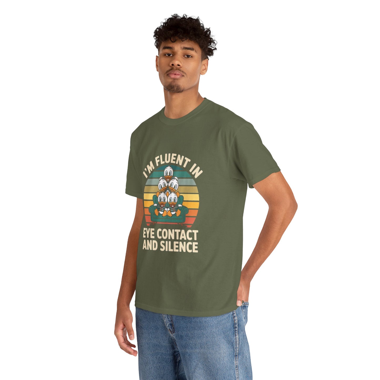 Unisex Heavy Cotton Tee -Fluent in Eye Contact