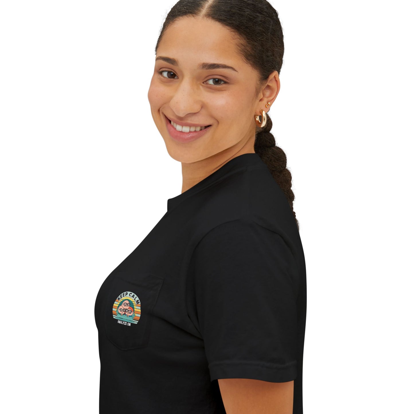 Pocket T-Shirt - Keep Calm Analyze On