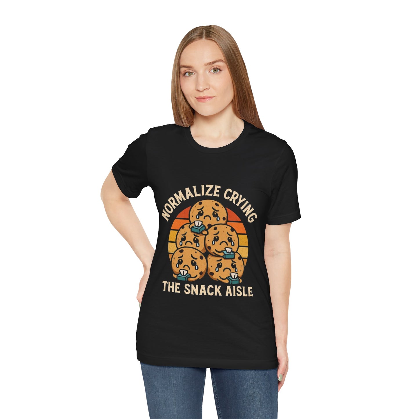 Normalize Crying Unisex Tee - Fun Snack Aisle Shirt, Counselor Humour