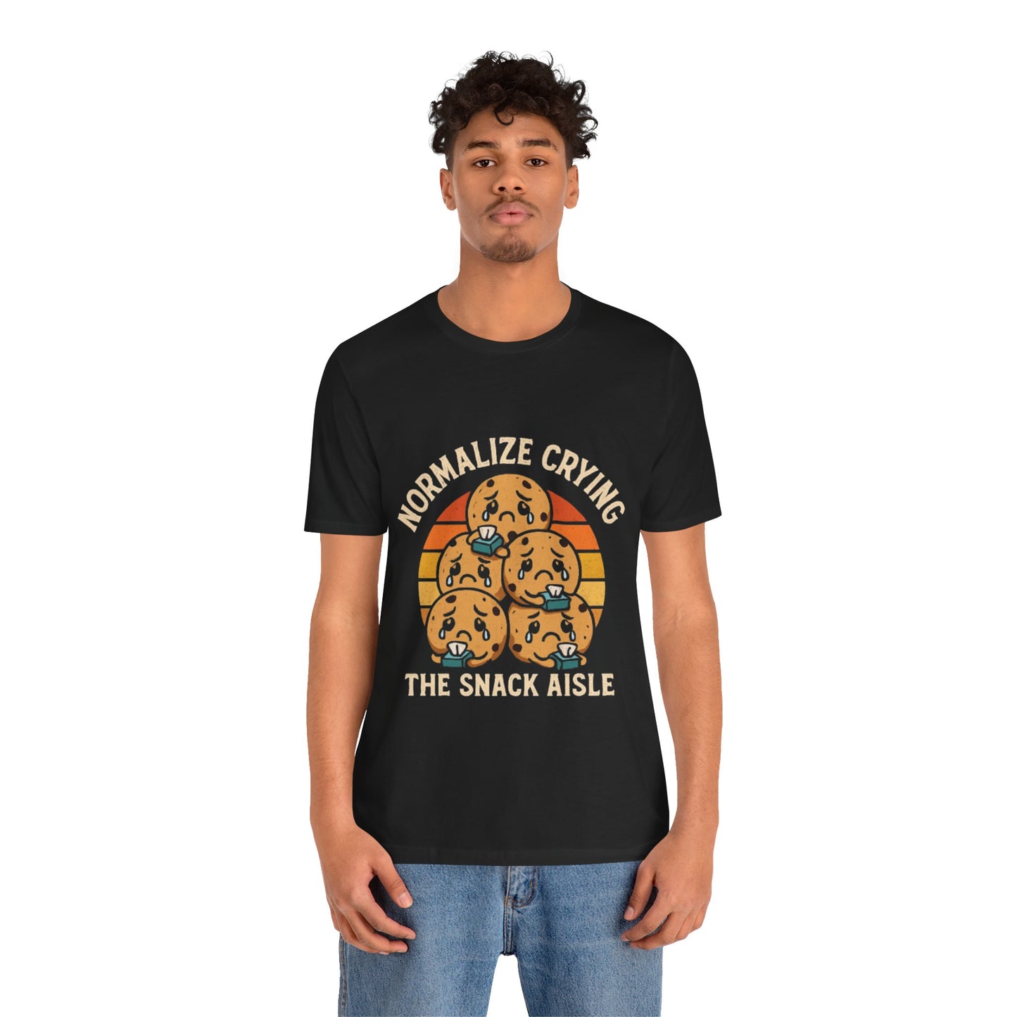 Normalize Crying Unisex Tee - Fun Snack Aisle Shirt, Counselor Humour