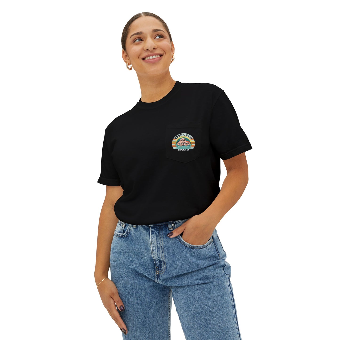 Pocket T-Shirt - Keep Calm Analyze On