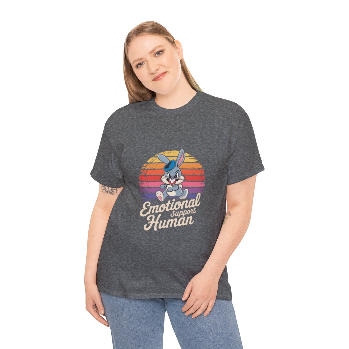 Unisex Heavy Cotton T-Shirt -Emotional Support Human Tee