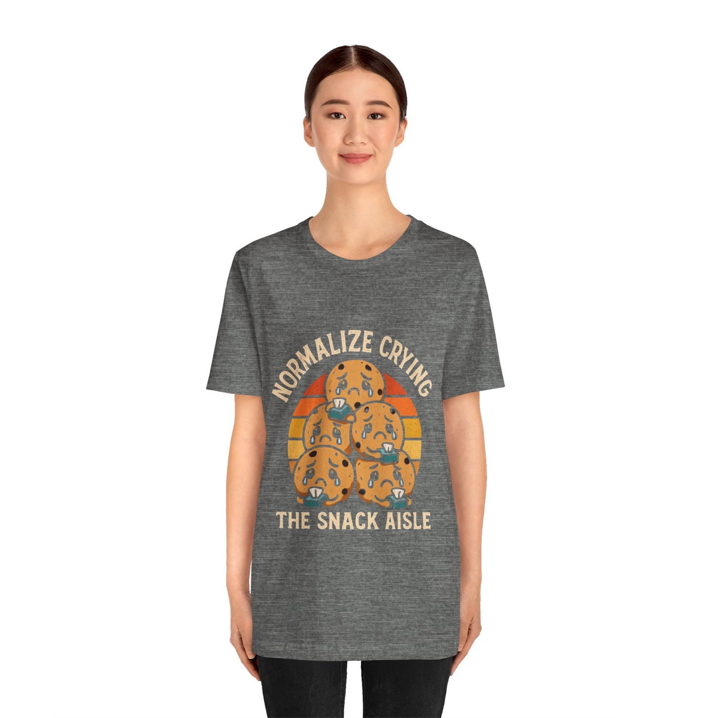 Normalize Crying Unisex Tee - Fun Snack Aisle Shirt, Counselor Humour