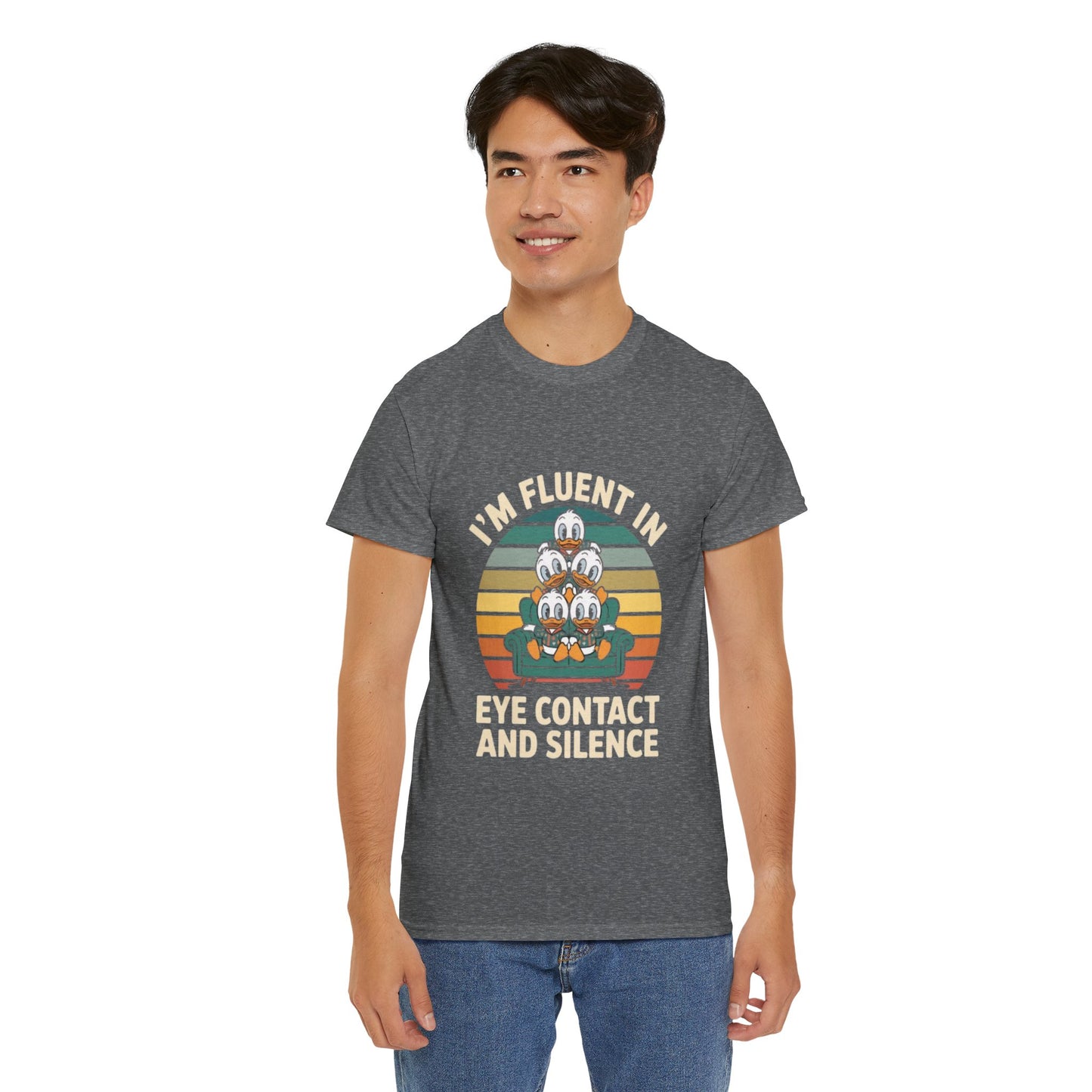 Unisex Heavy Cotton Tee -Fluent in Eye Contact