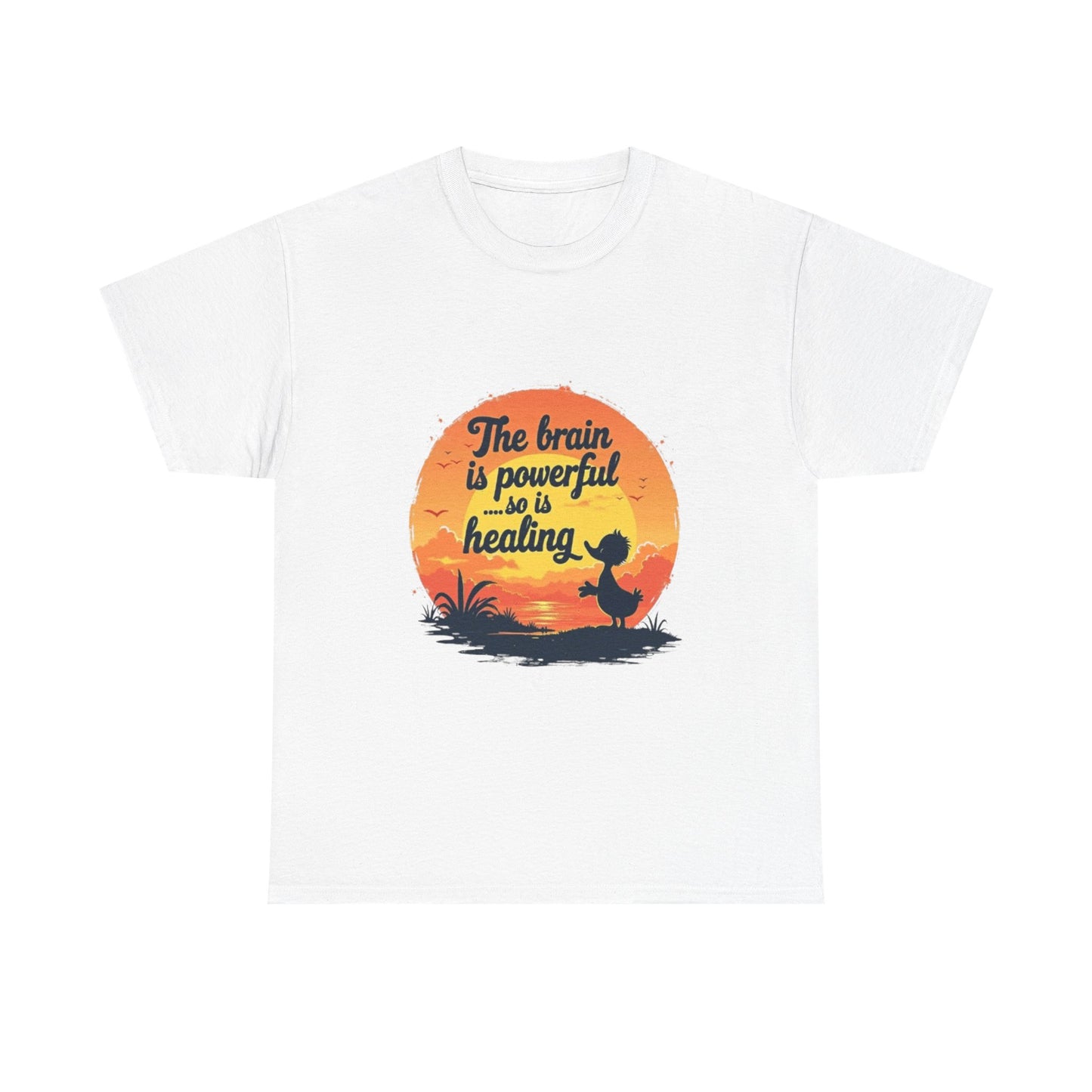 Unisex Heavy Cotton Tee - The Brain is Powerful' Inspirational T-Shirt