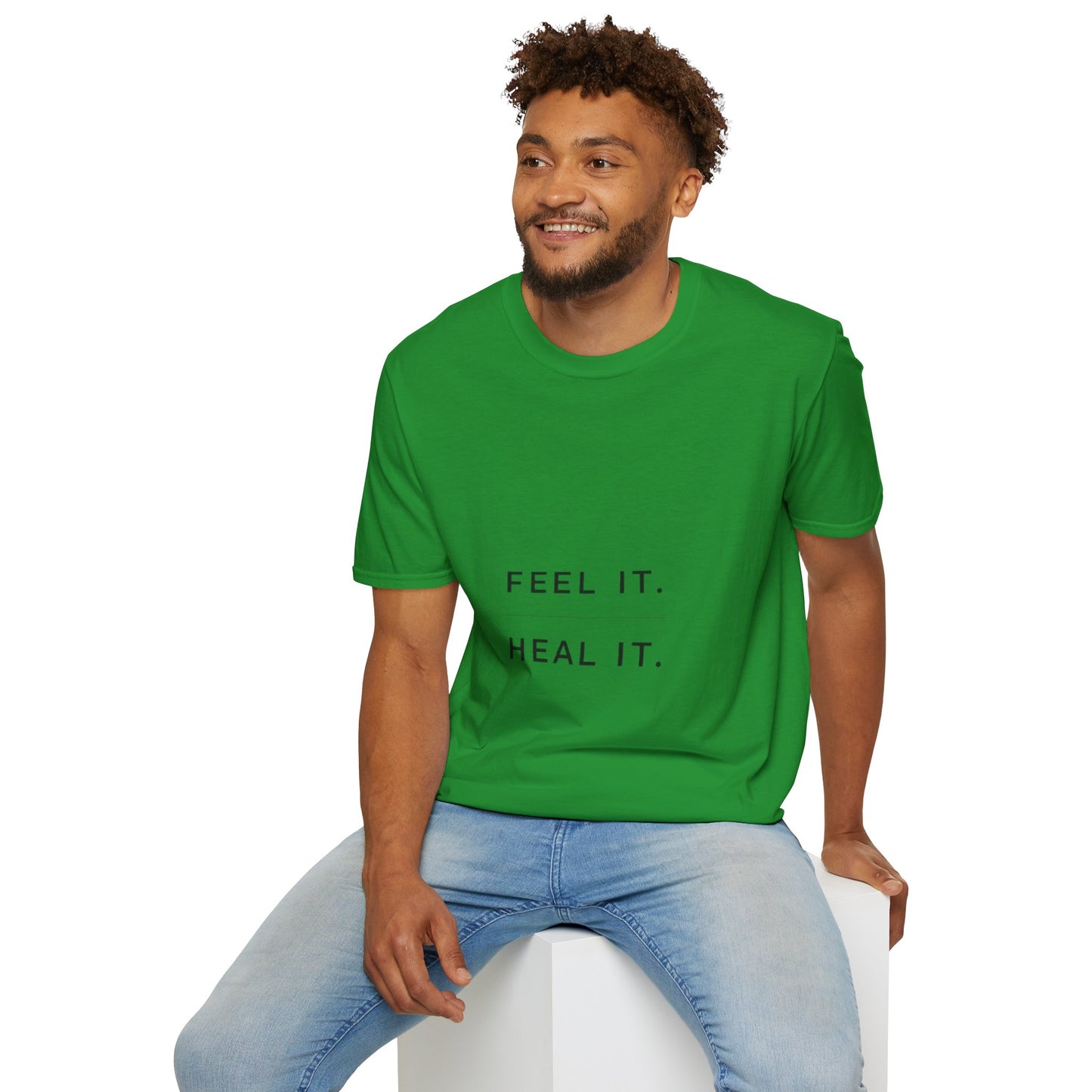 Feel It. Heal It T-Shirt – Mental Health Quote Tee, Minimalist Therapy Shirt,