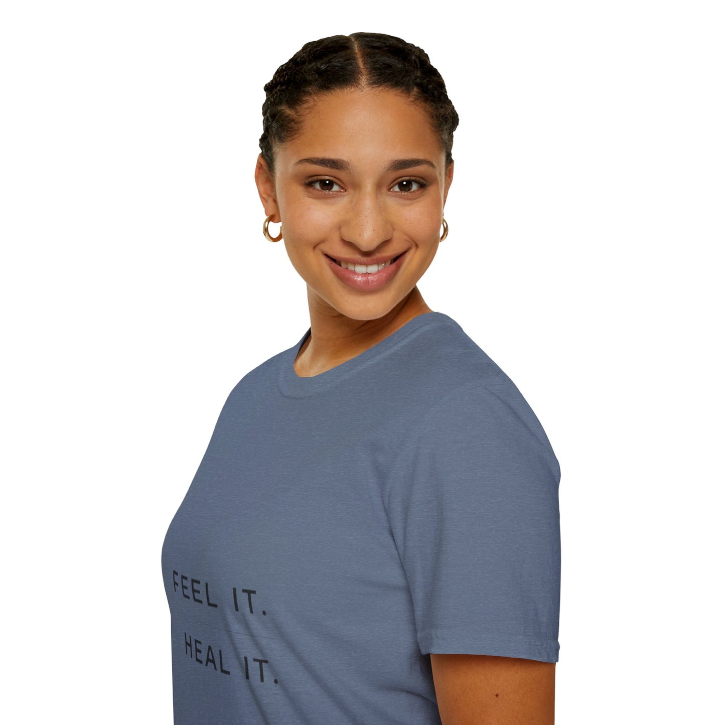 Feel It. Heal It T-Shirt – Mental Health Quote Tee, Minimalist Therapy Shirt,