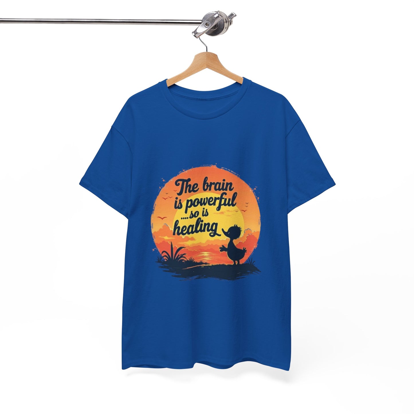Unisex Heavy Cotton Tee - The Brain is Powerful' Inspirational T-Shirt
