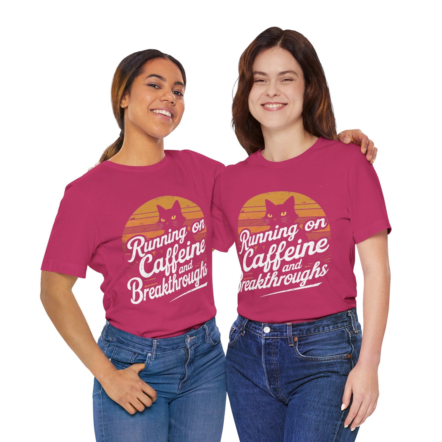 Unisex Tee -Running on Caffeine and Breakthroughs