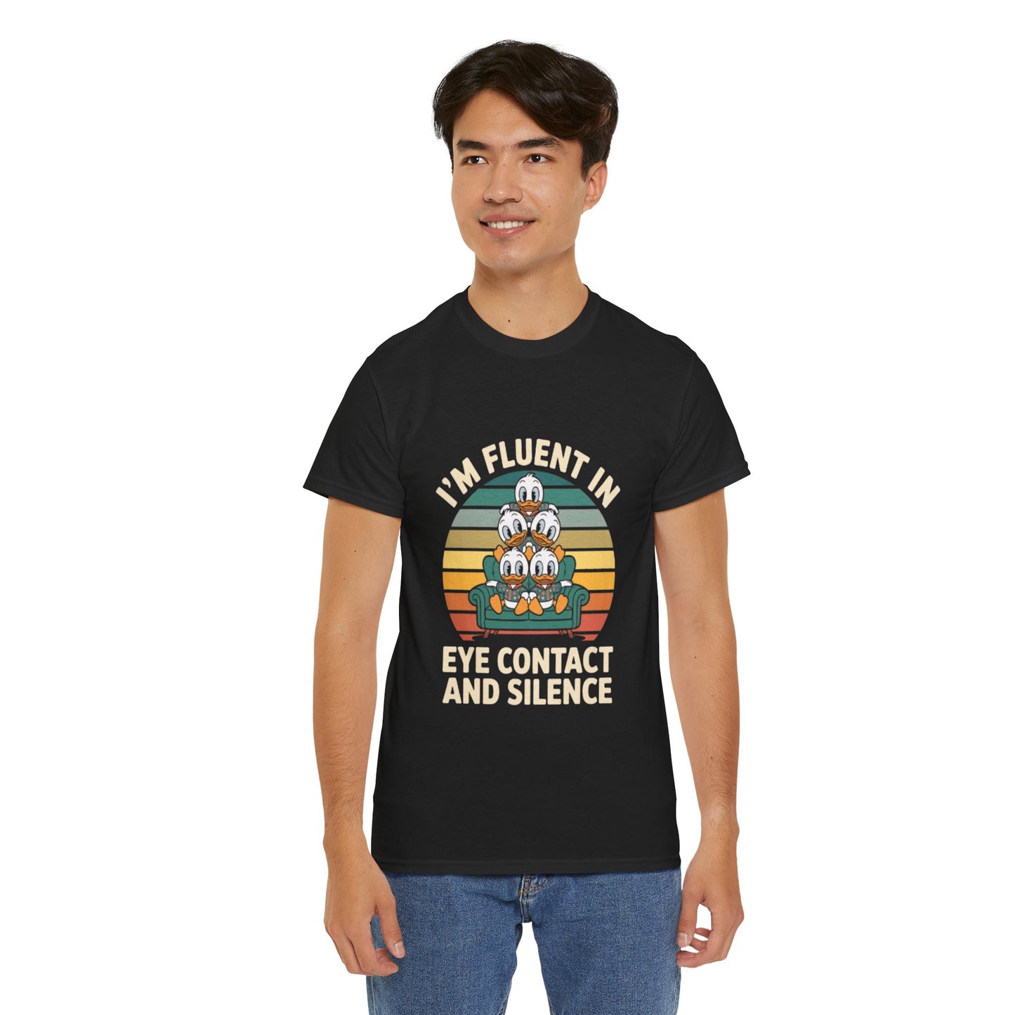 Unisex Heavy Cotton Tee -Fluent in Eye Contact
