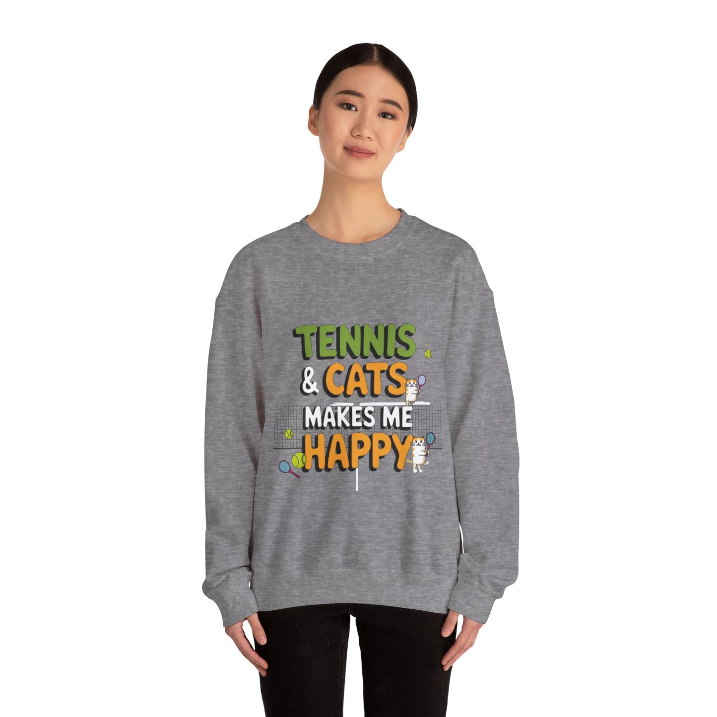 Sweatshirt-Tennis & Cats make me happy