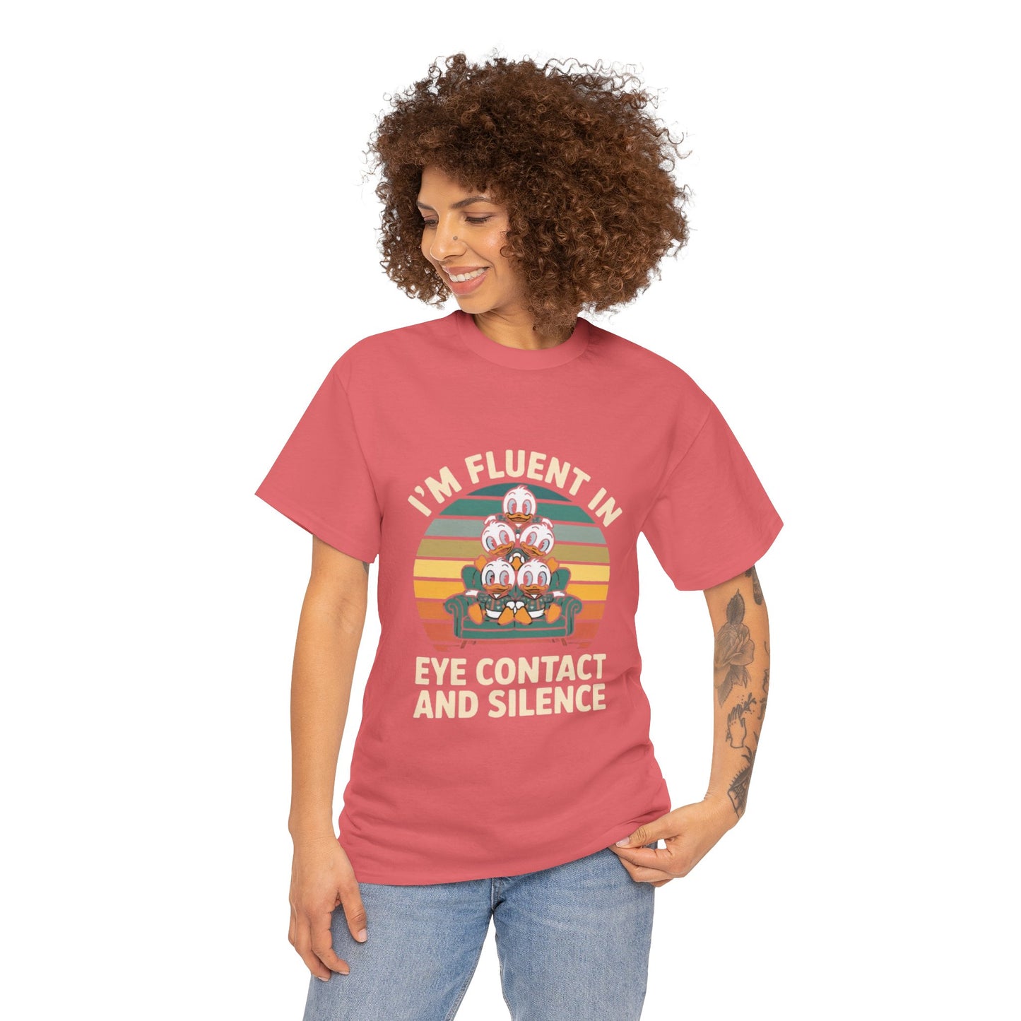 Unisex Heavy Cotton Tee -Fluent in Eye Contact