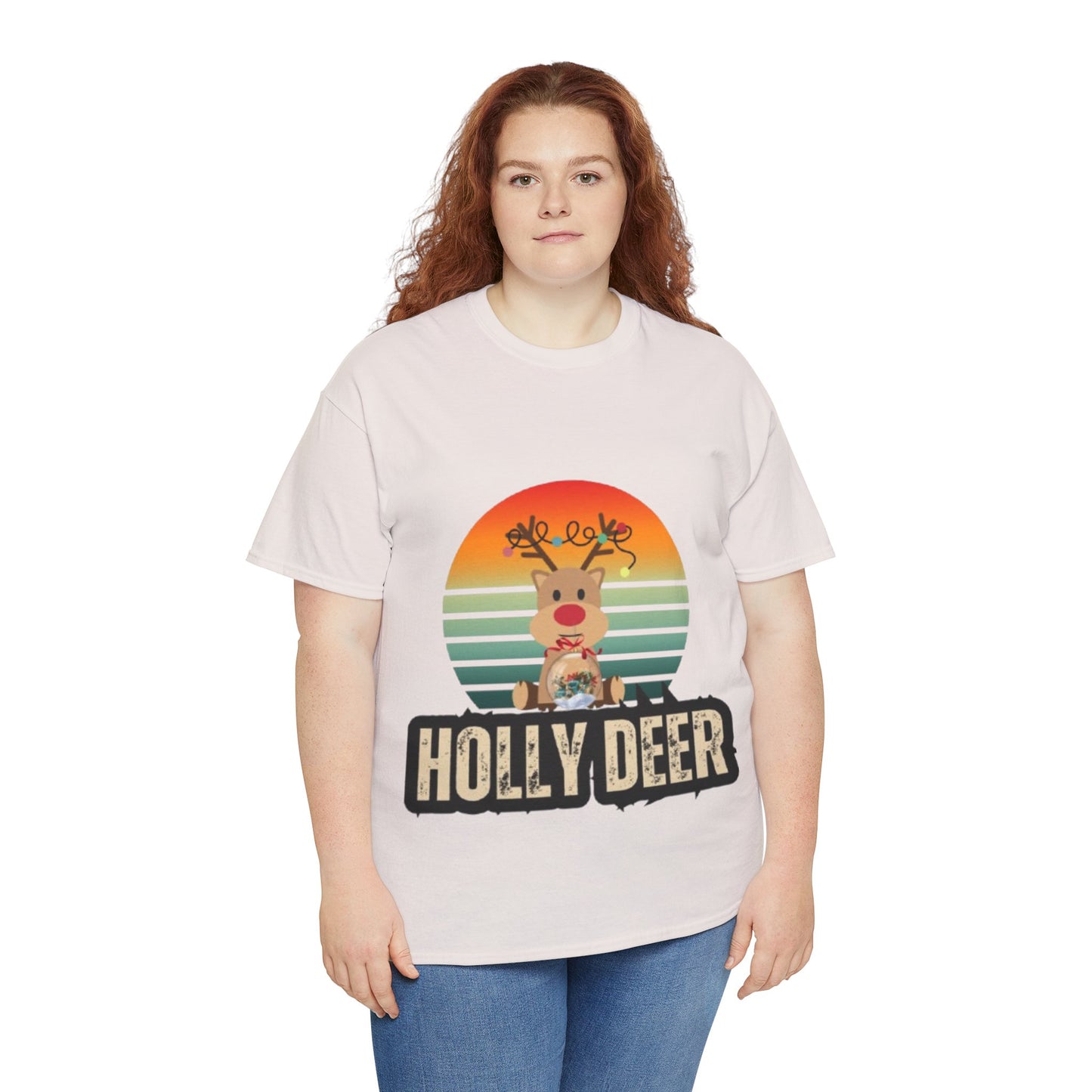 Unisex Cotton Tee -Holly Deer