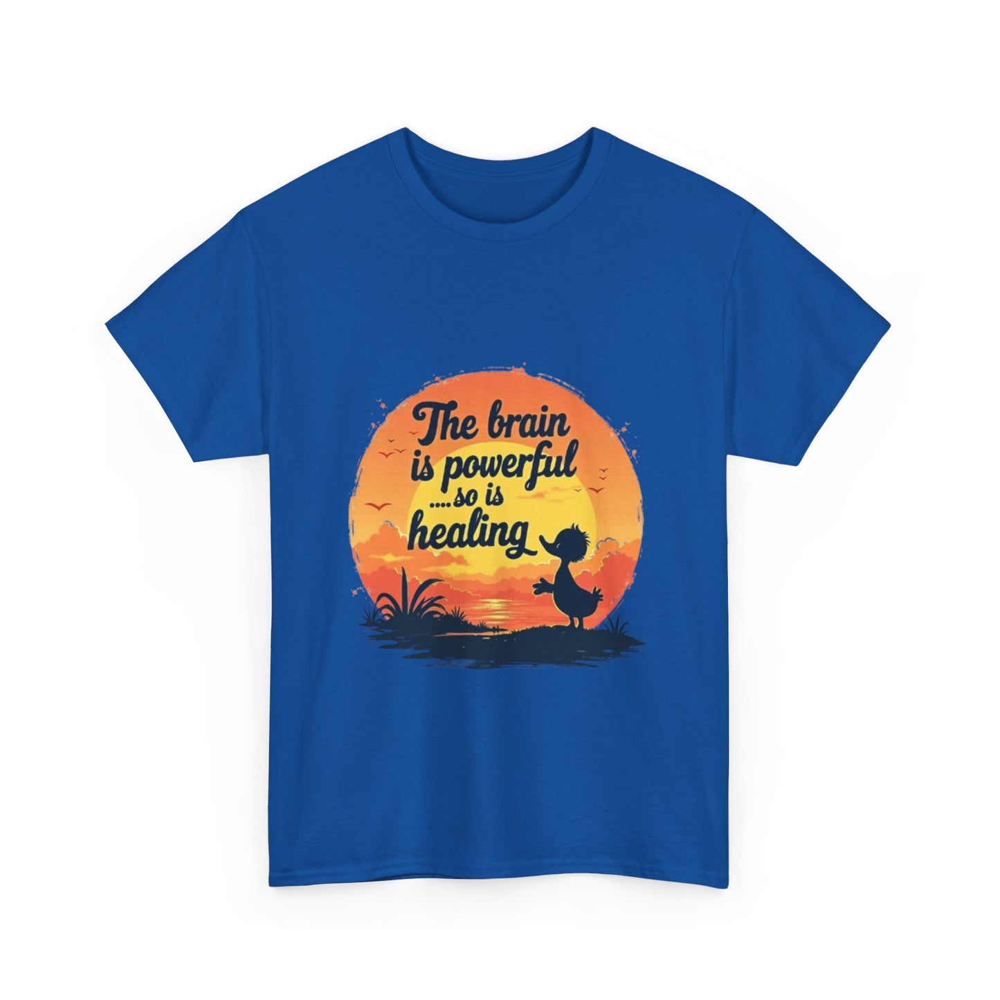 Unisex Heavy Cotton Tee - The Brain is Powerful' Inspirational T-Shirt