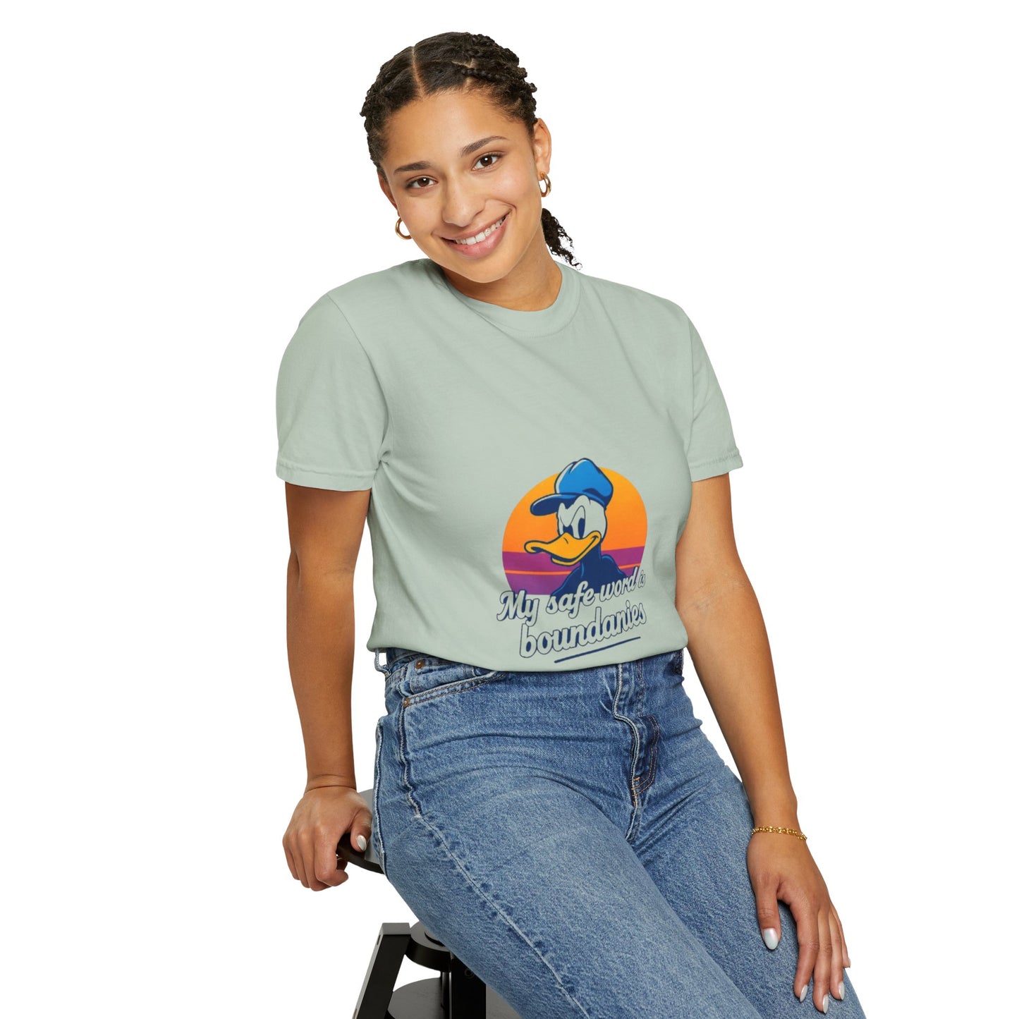 Unisex Garment-Dyed T-Shirt -My Safe Word Is Boundaries